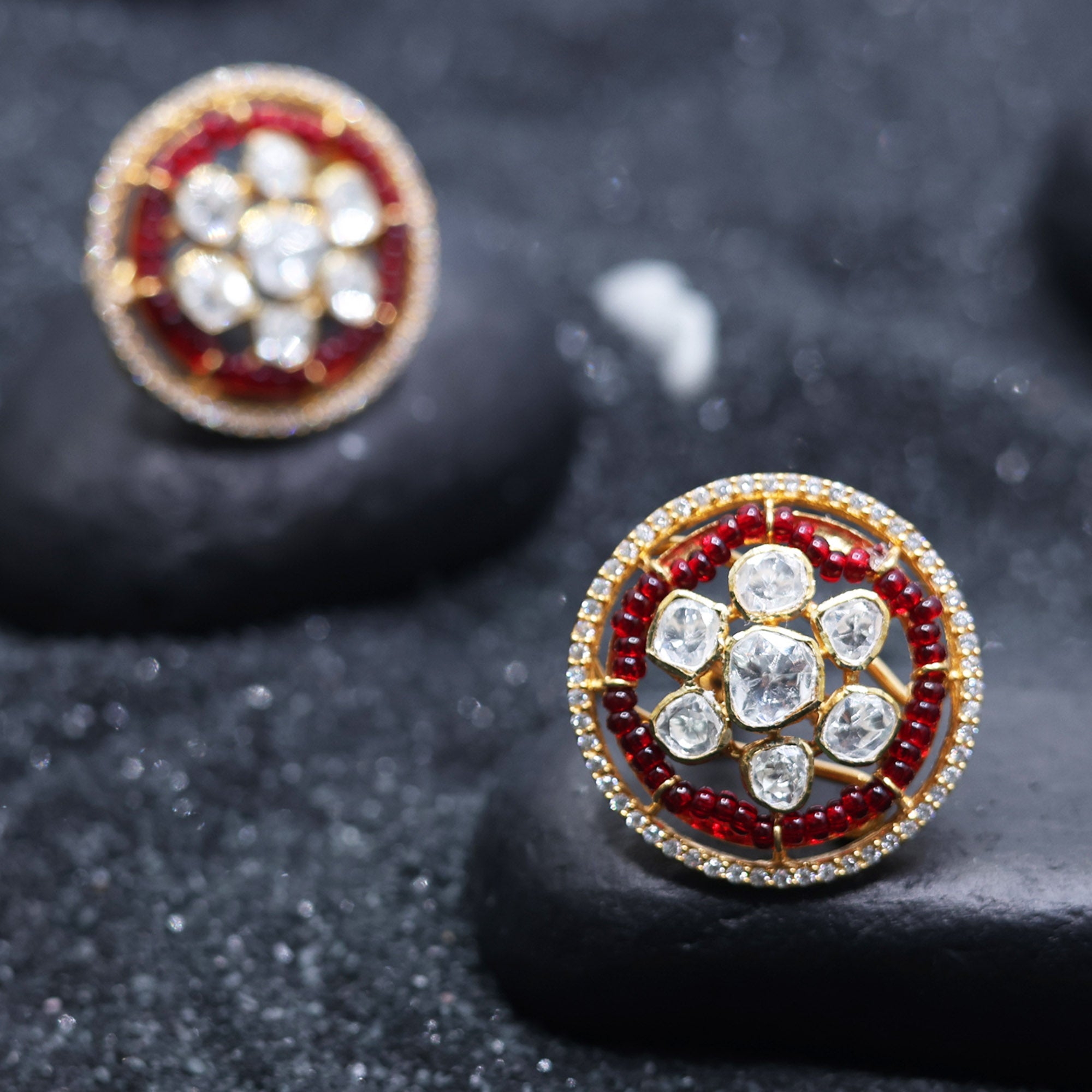 Rani Chandramukhi Polki Glow Stud