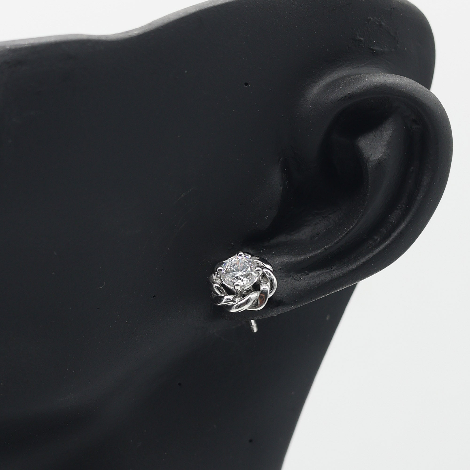 Sterling Silver Knot Stud Earrings