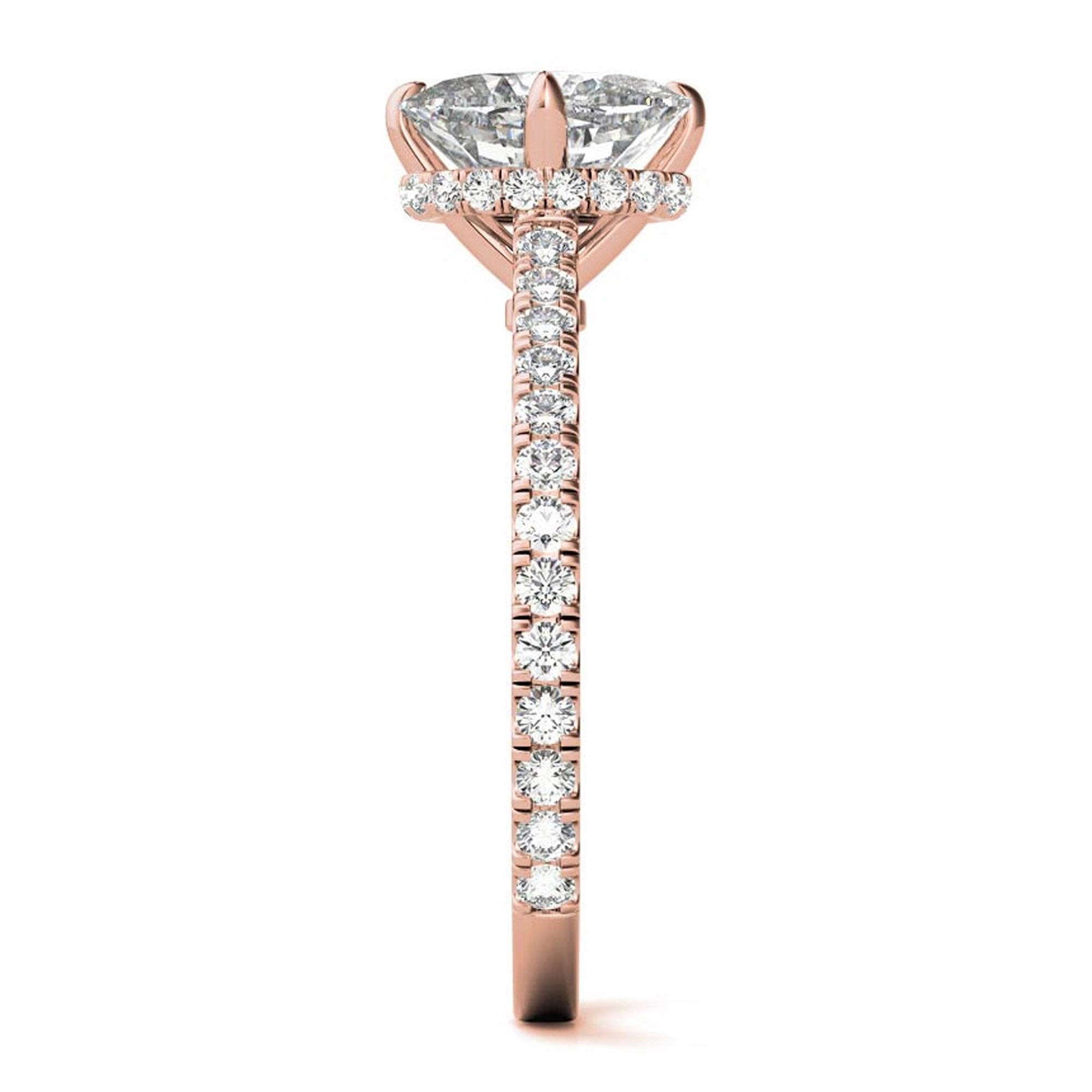 Stunning Oval-Cut Adjustable Sterling Silver Ring - Elegant Rose Gold Plating