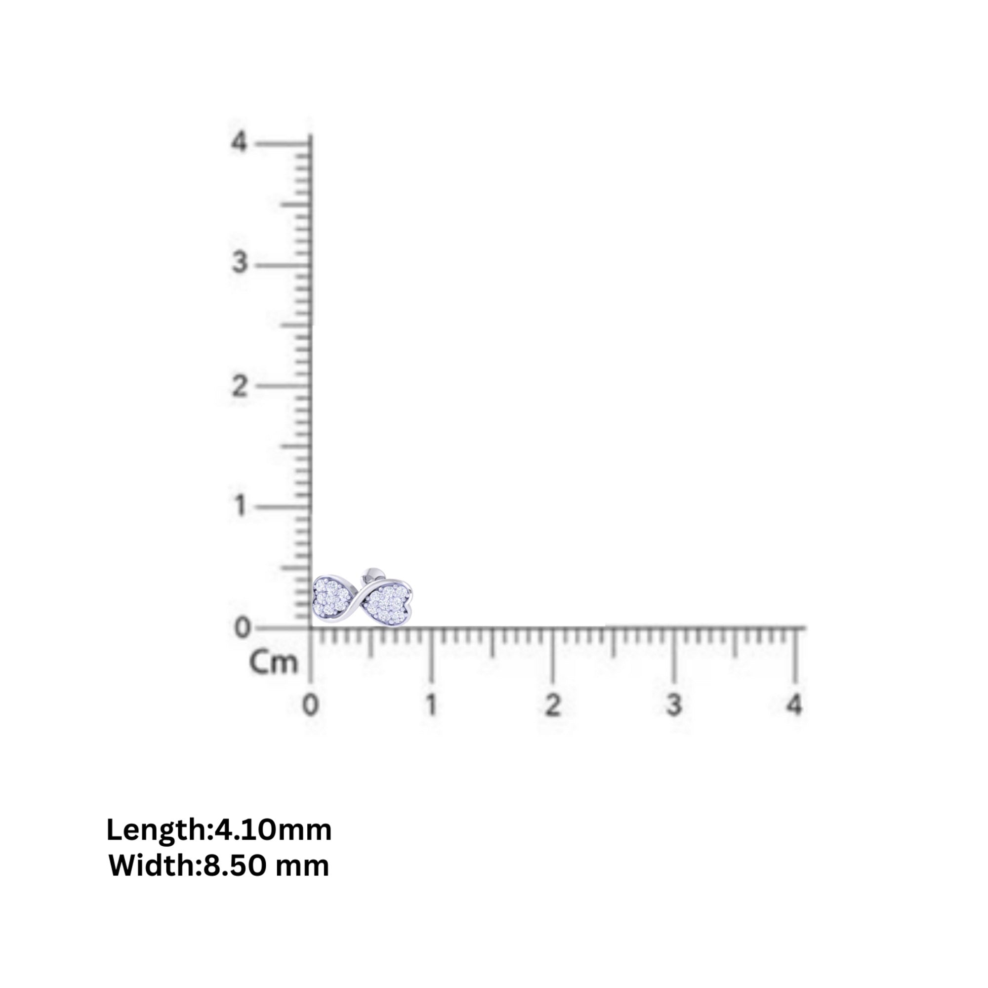 Girls Bow Earrings in Sterling Silver