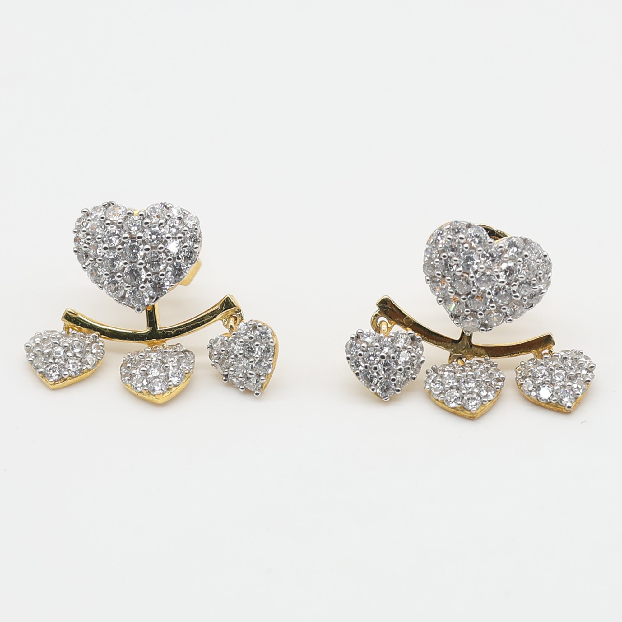 Classic Multi Heart Diamond Earrings