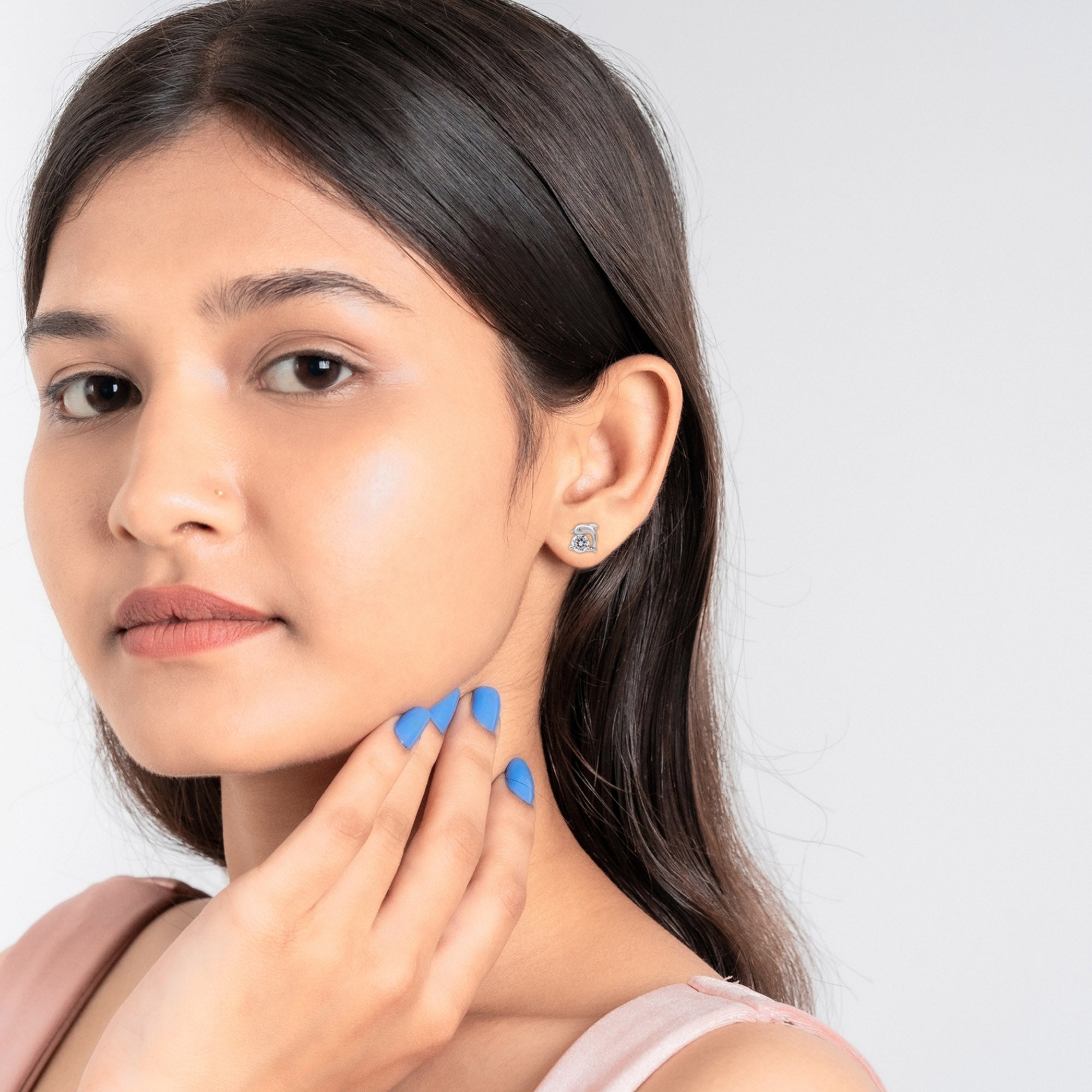 Cute Dolphin Stud Earrings