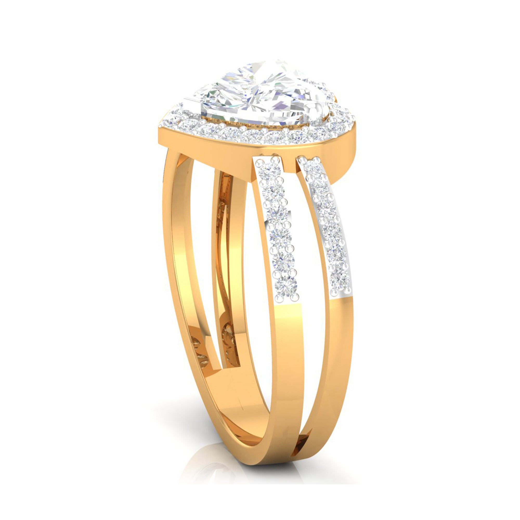 Luminous Heart Halo Ring