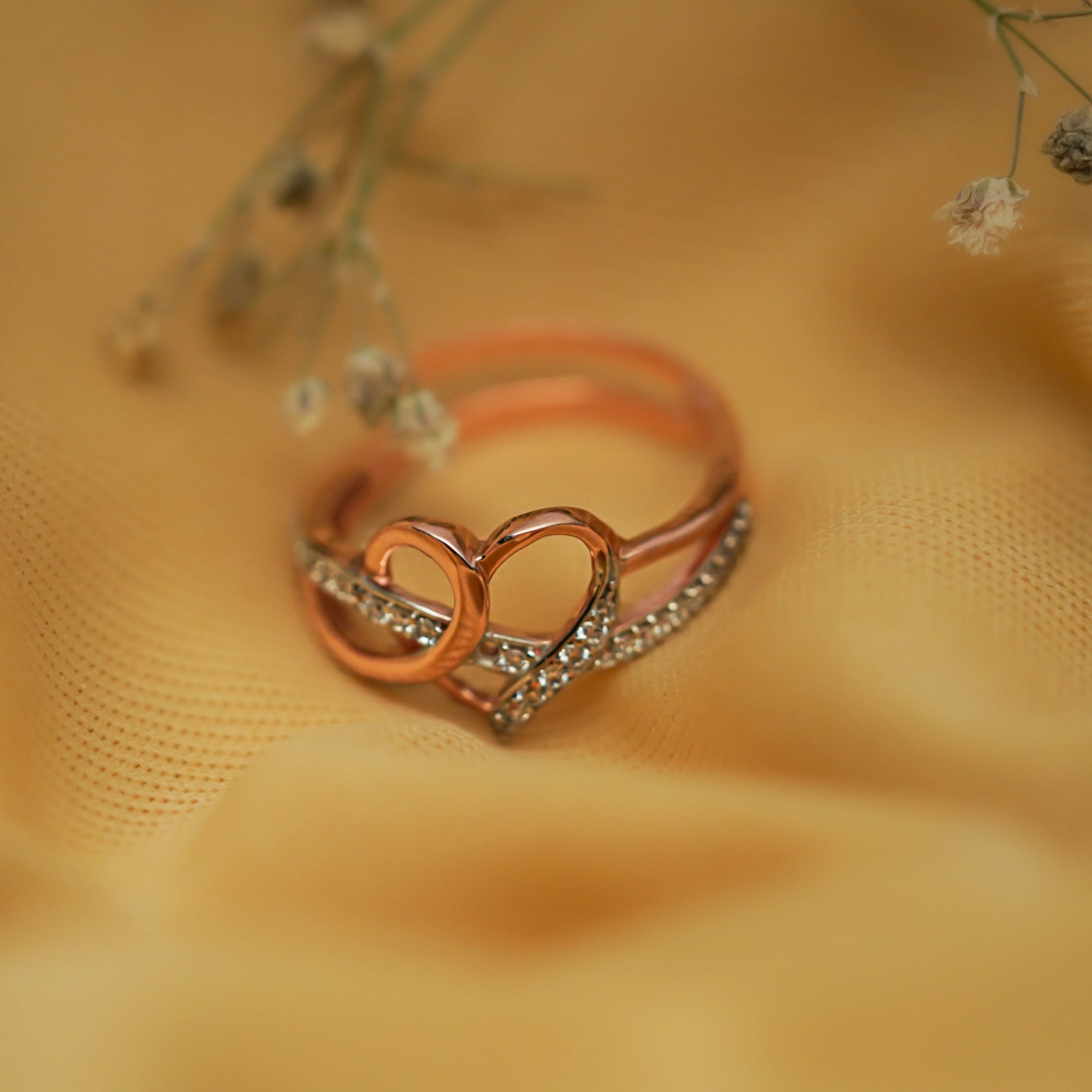 Intertwined Heart Eternal Love Ring