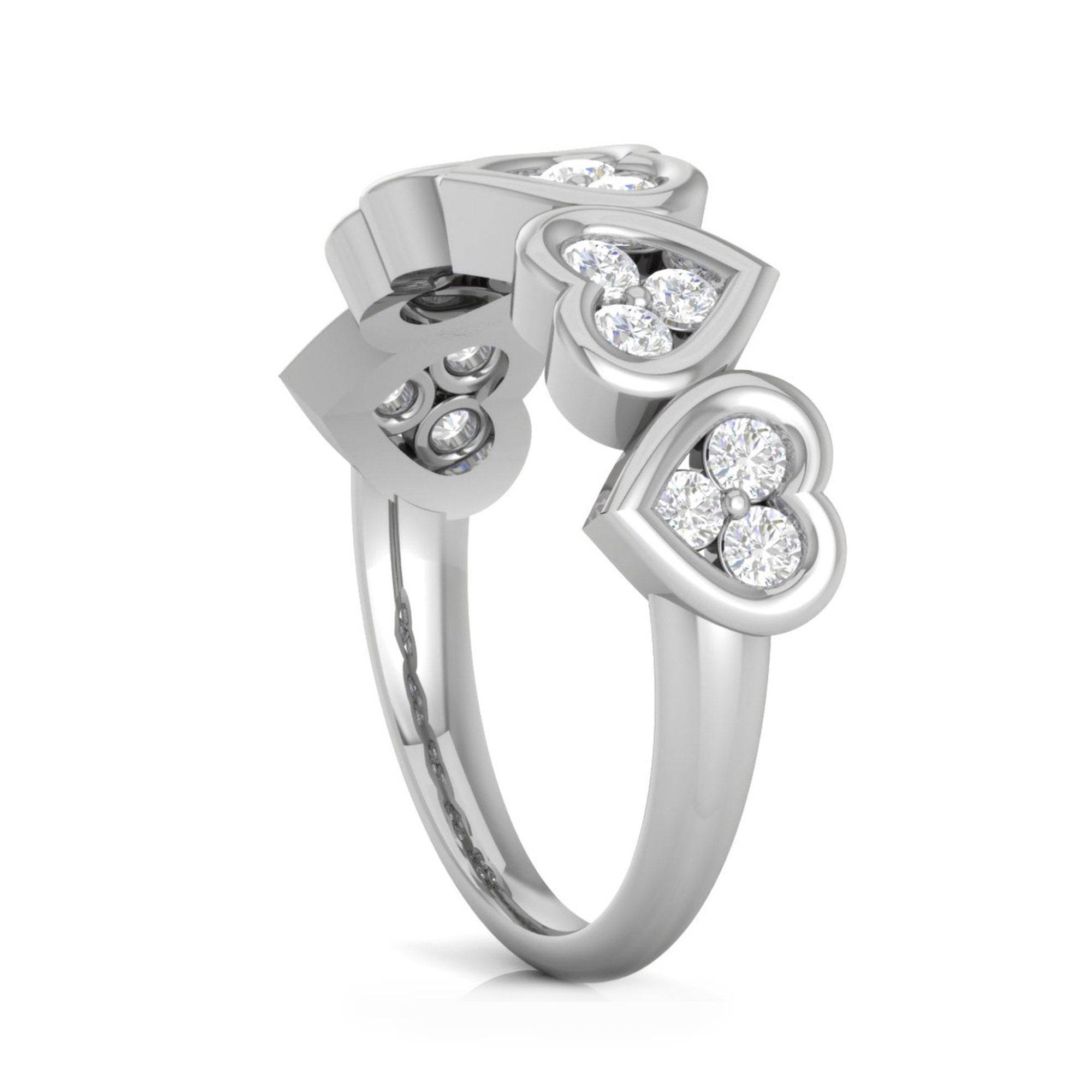 Multi Heart Adjustable Ring