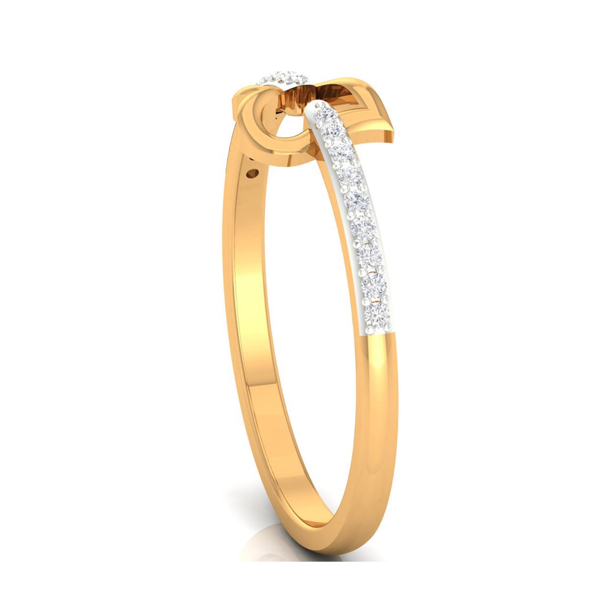Timeless Gold Plated Open Heart Ring