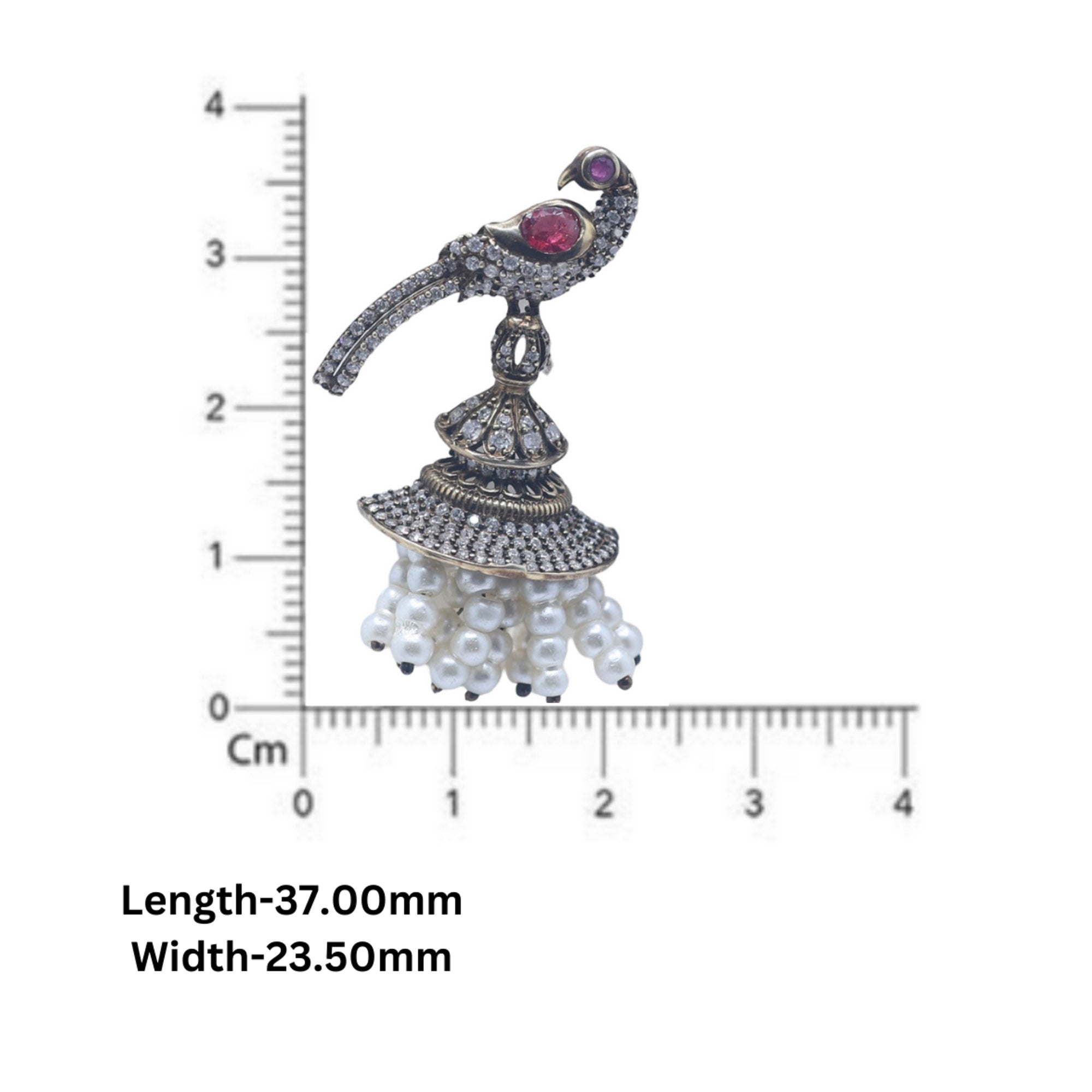 Vintage Peacock Jhumka Earrings