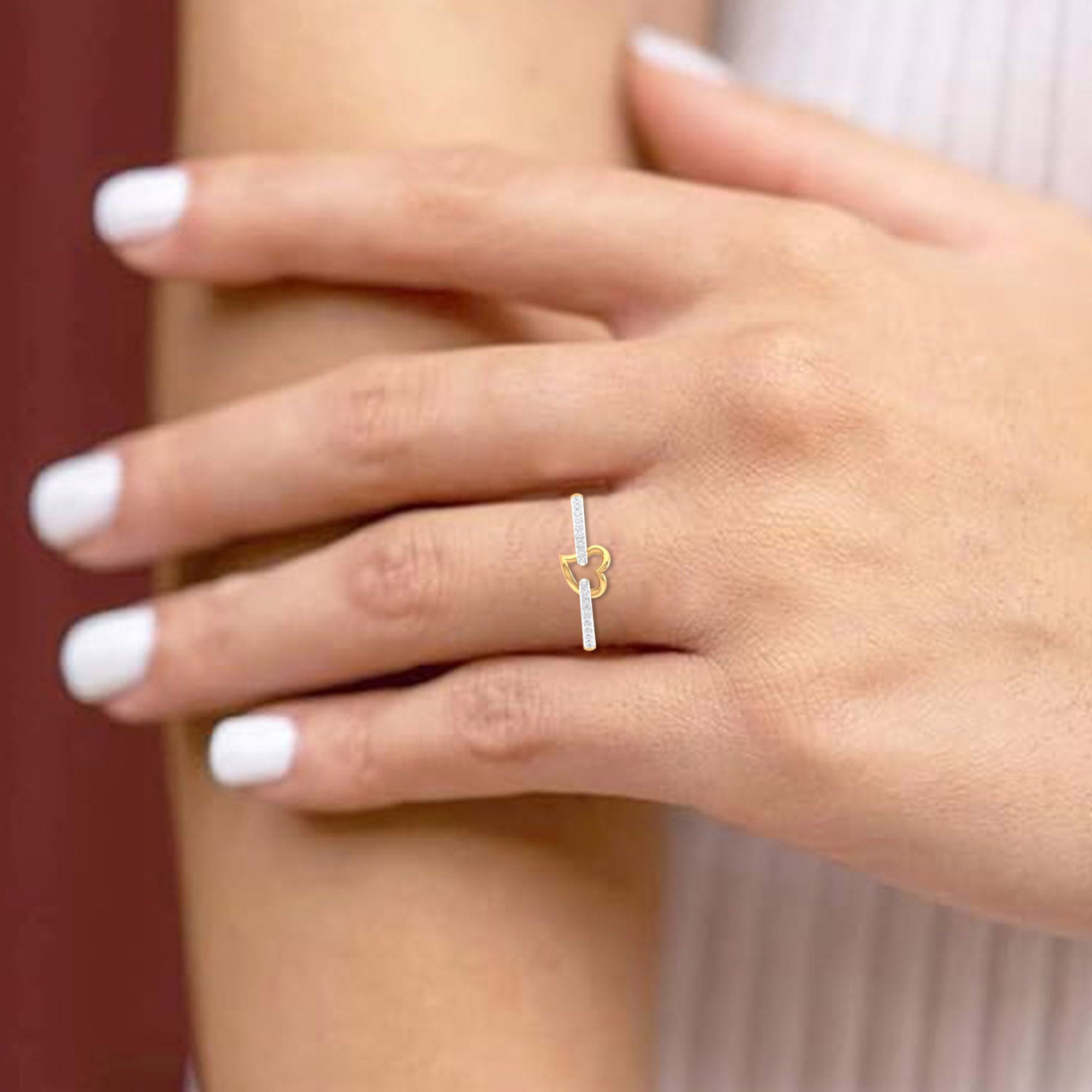 Timeless Gold Plated Open Heart Ring