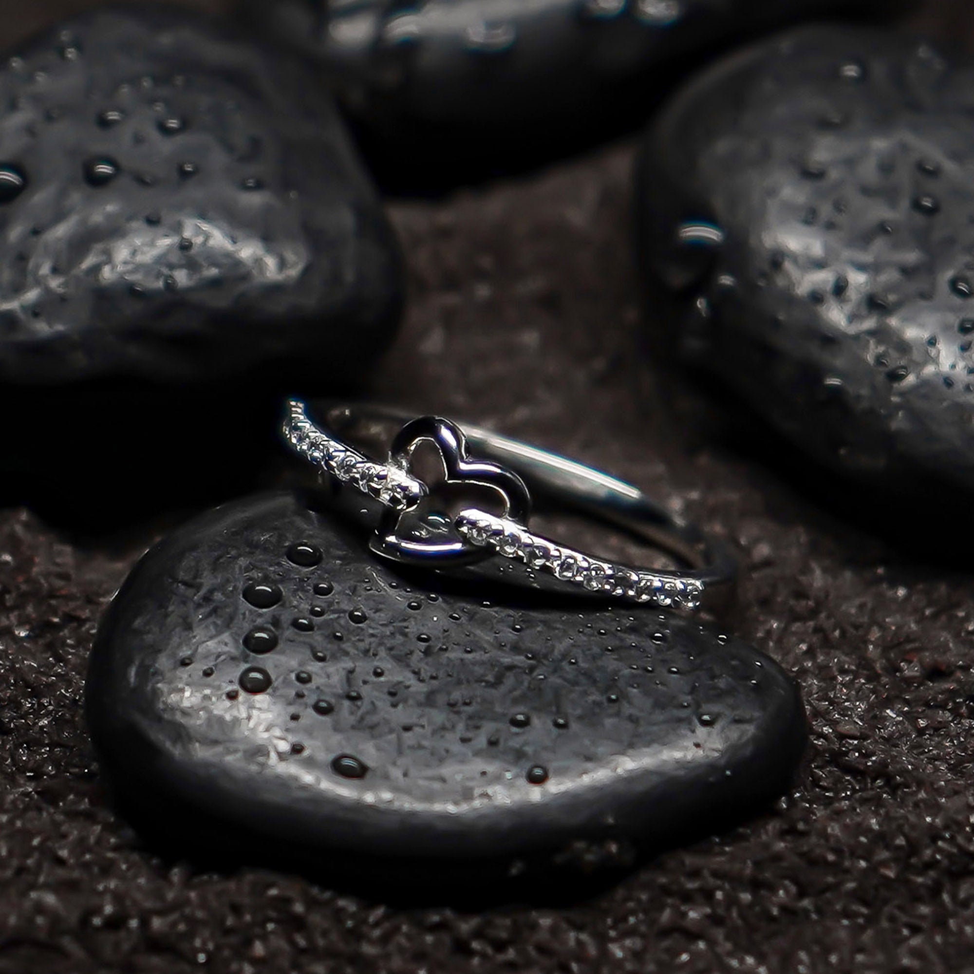 Sterling Silver Open Heart Ring
