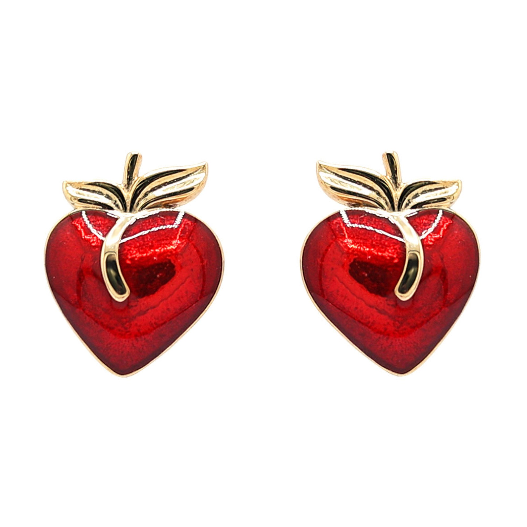 Apple Inspired Stud Earrings