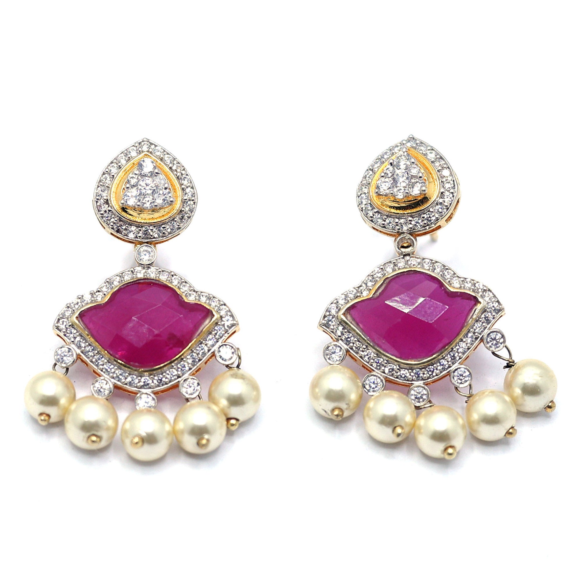 Rani Bhawani Ruby Drop Earrings
