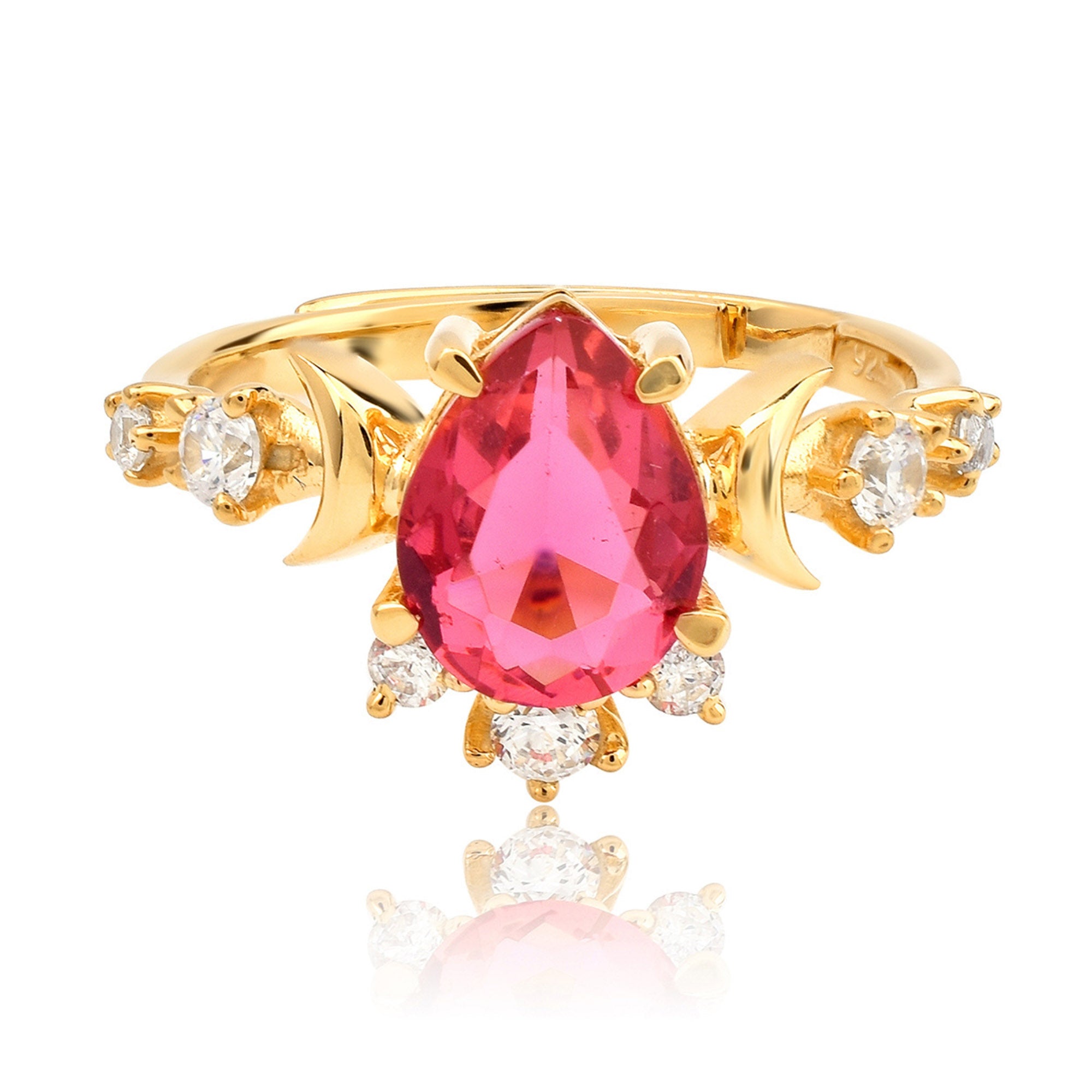 Cosmic Elegance Pink Sapphire Ring