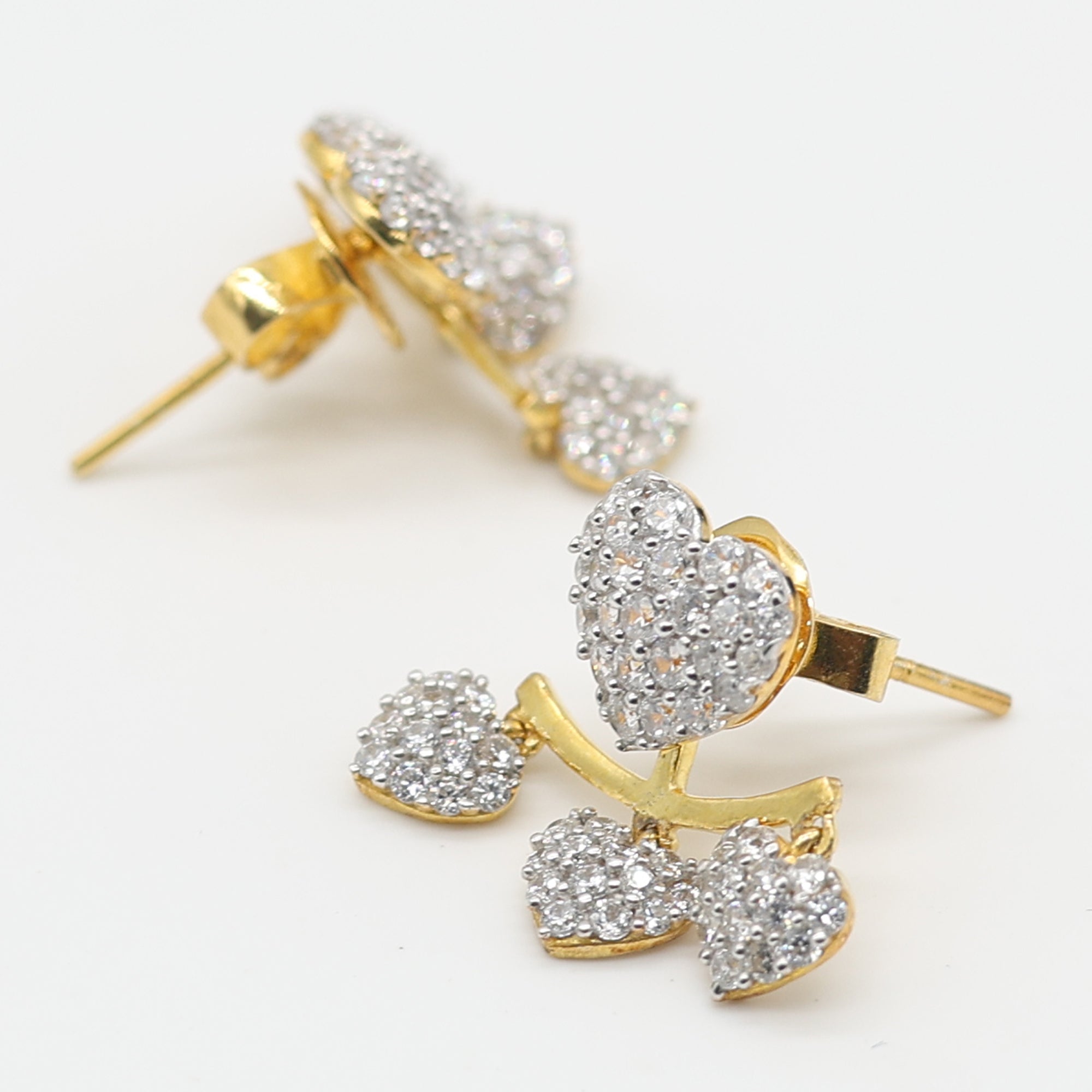 Classic Multi Heart Diamond Earrings