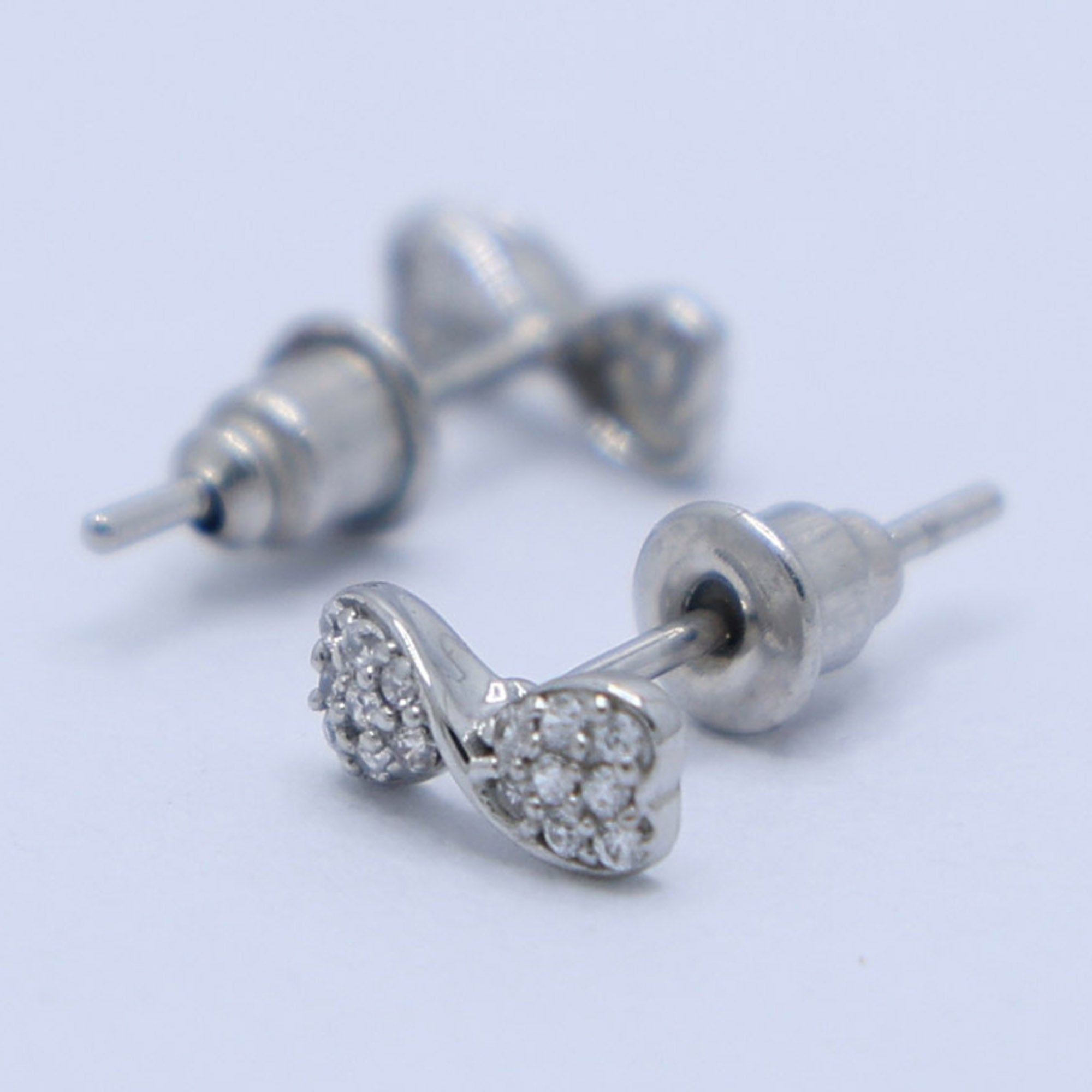 Girls Bow Earrings in Sterling Silver