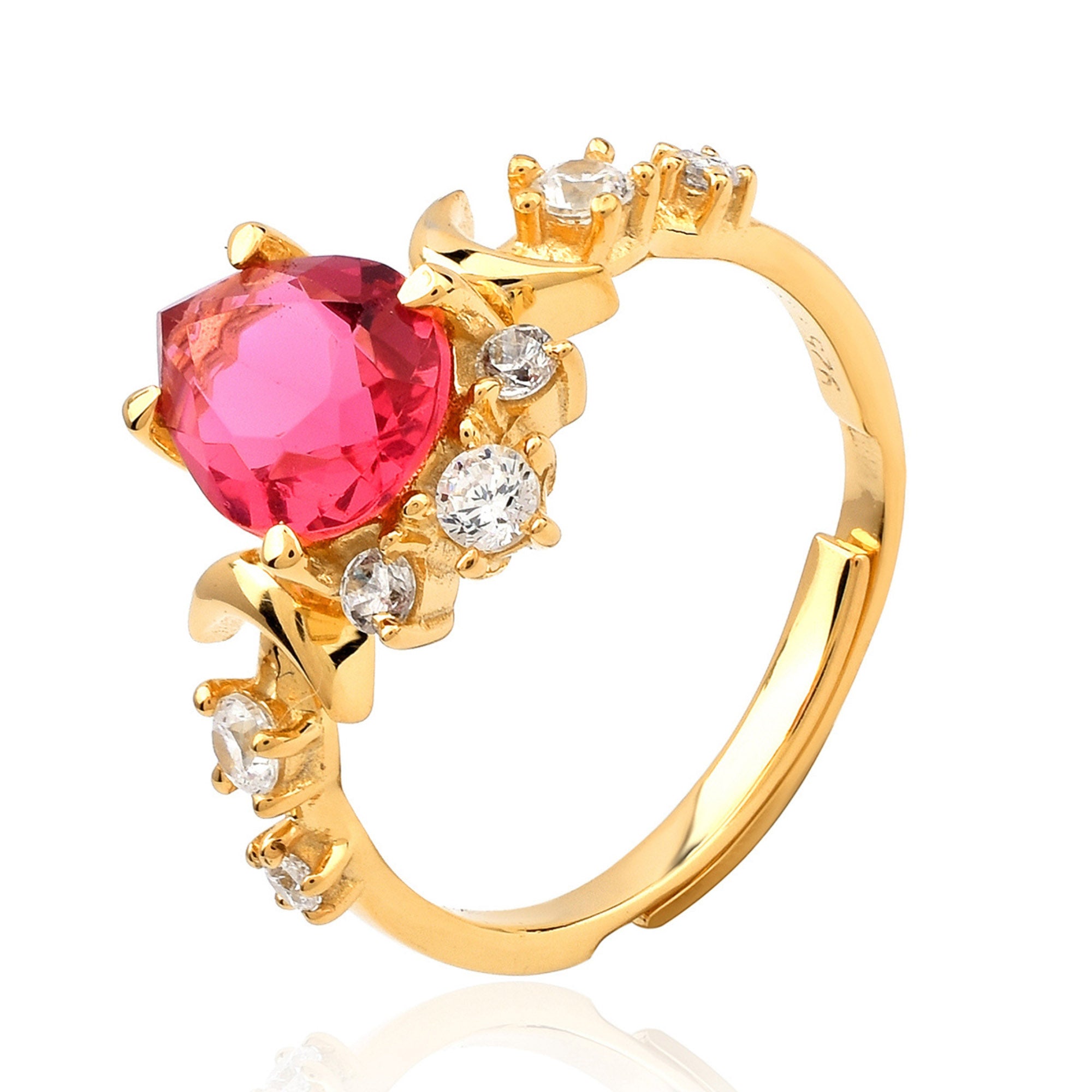 Cosmic Elegance Pink Sapphire Ring