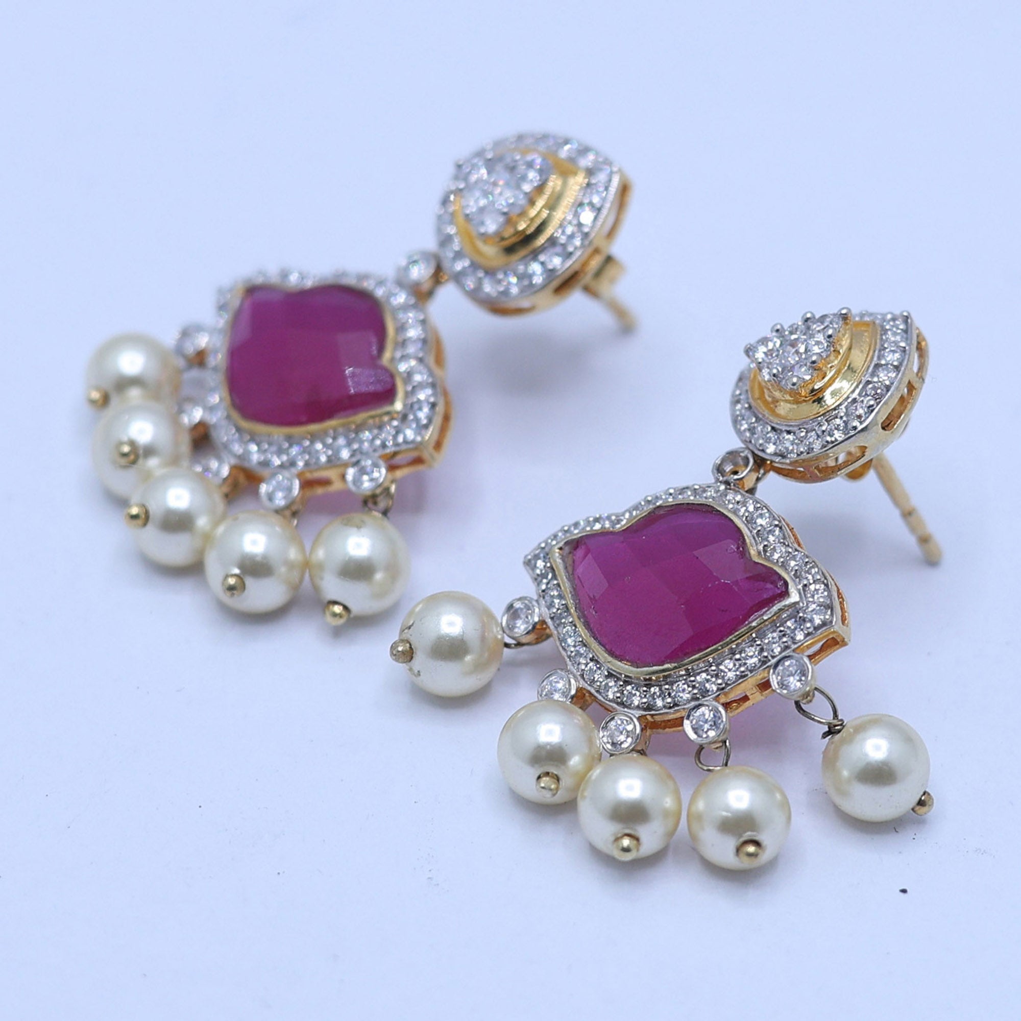Rani Bhawani Ruby Drop Earrings