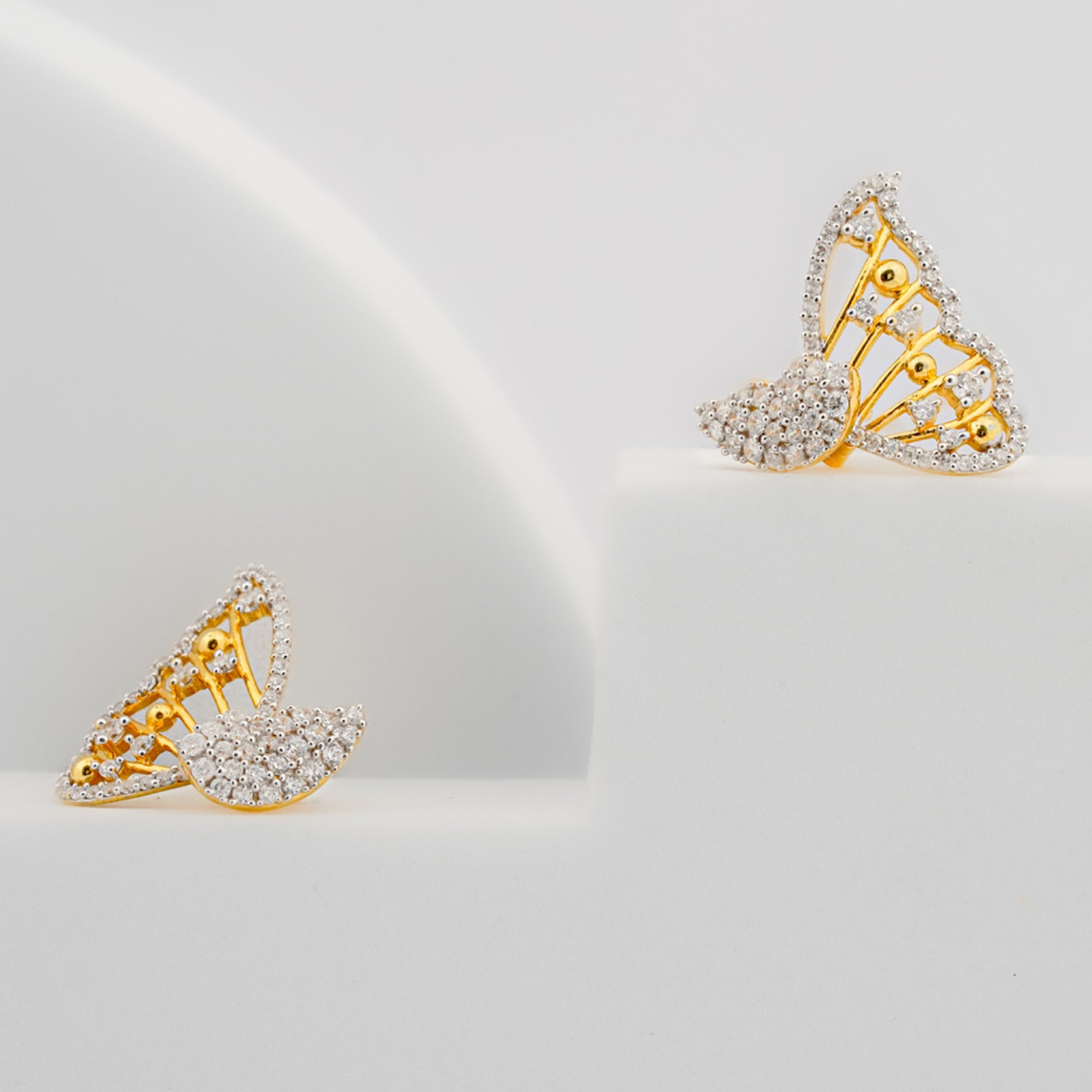 Sterling Silver Butterfly Wing Earrings