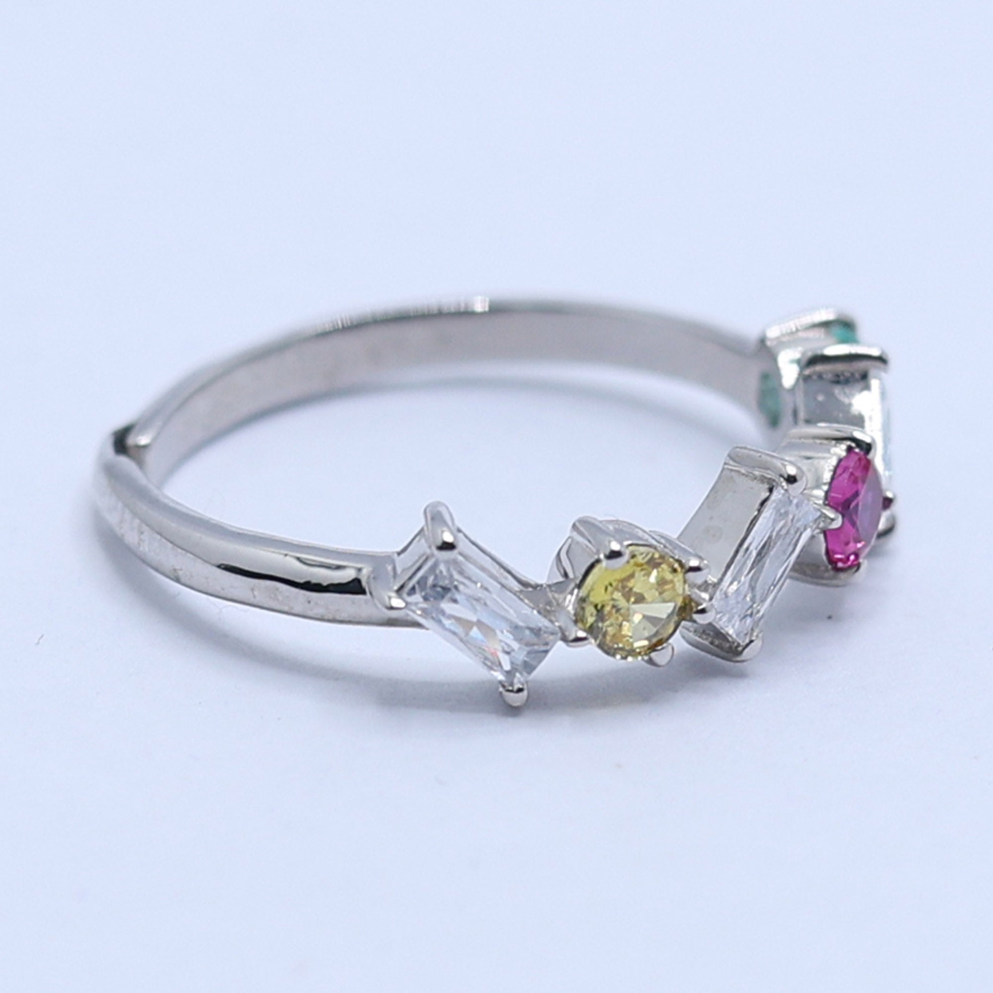Zigzag Multi Stone Ring