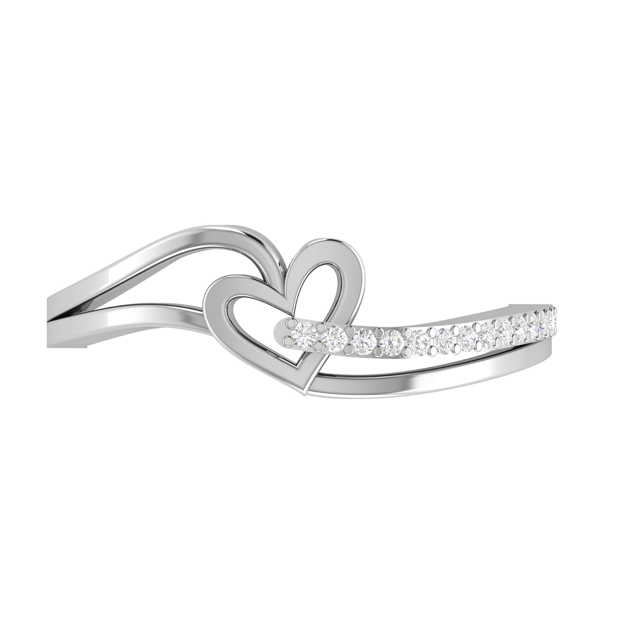 Sterling Silver Adjustable Heart Ring