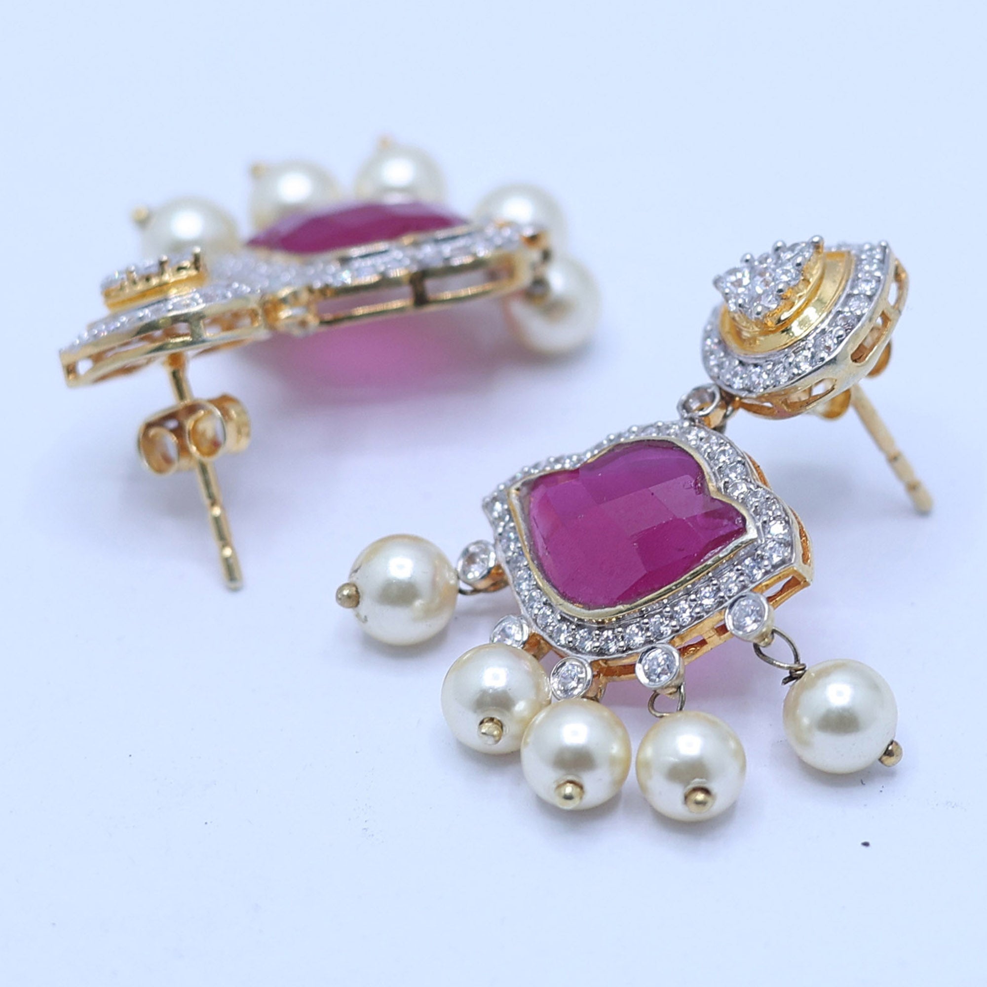Rani Bhawani Ruby Drop Earrings