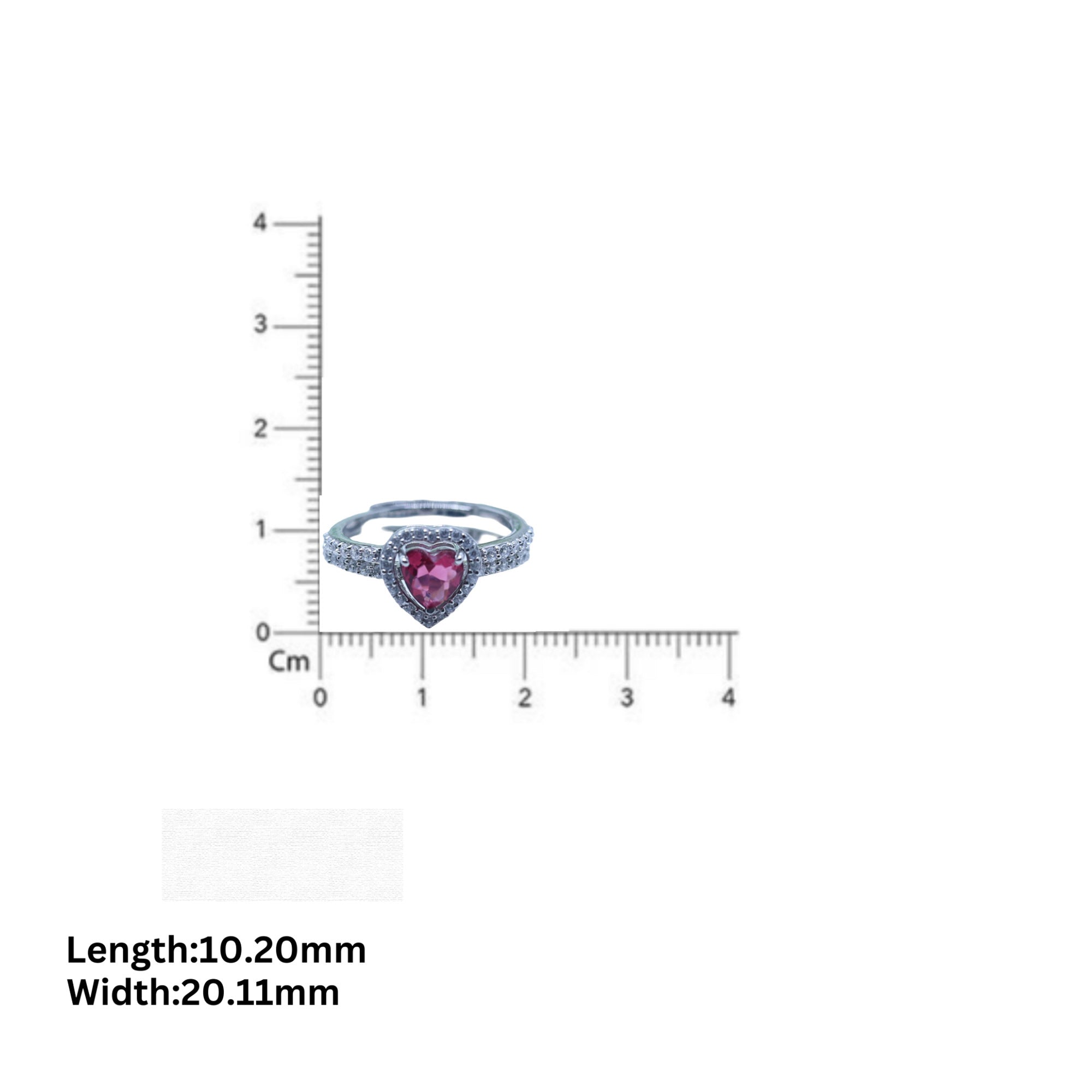 Ruby Heart Puzzle Ring Set