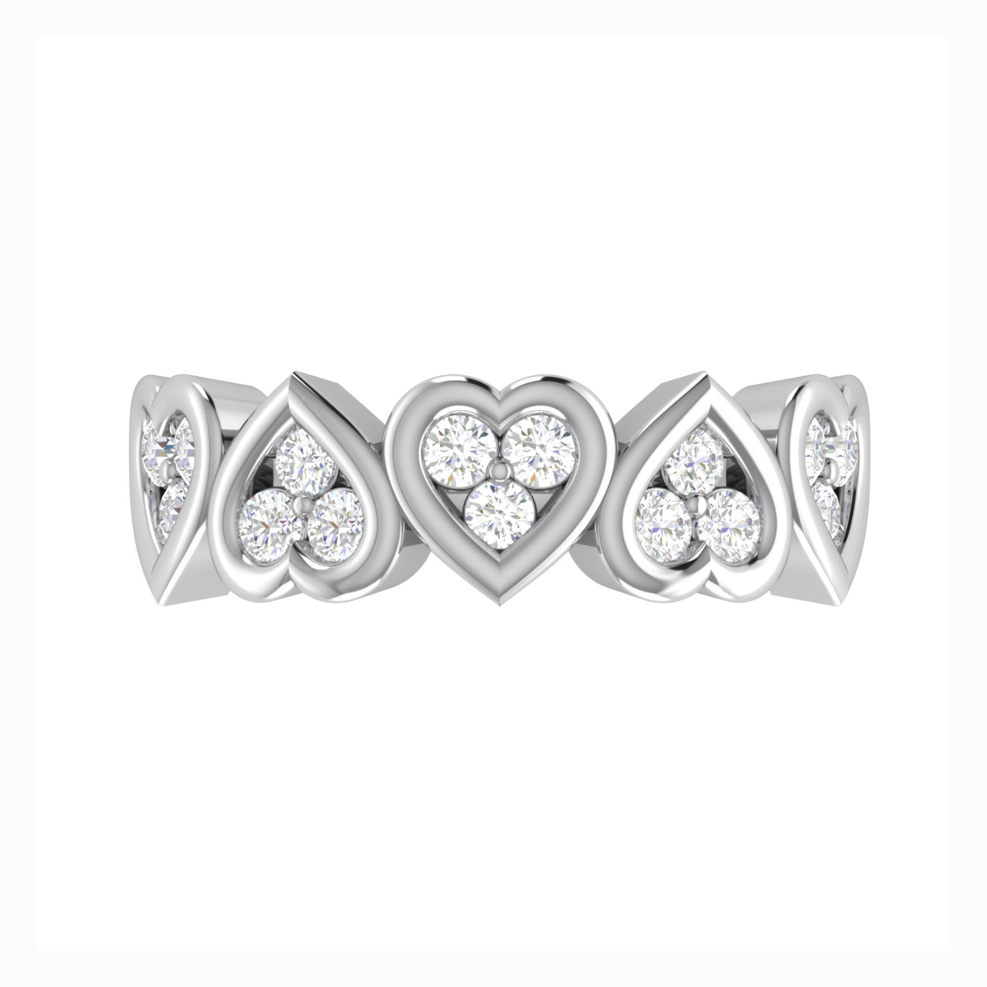 Multi Heart Adjustable Ring