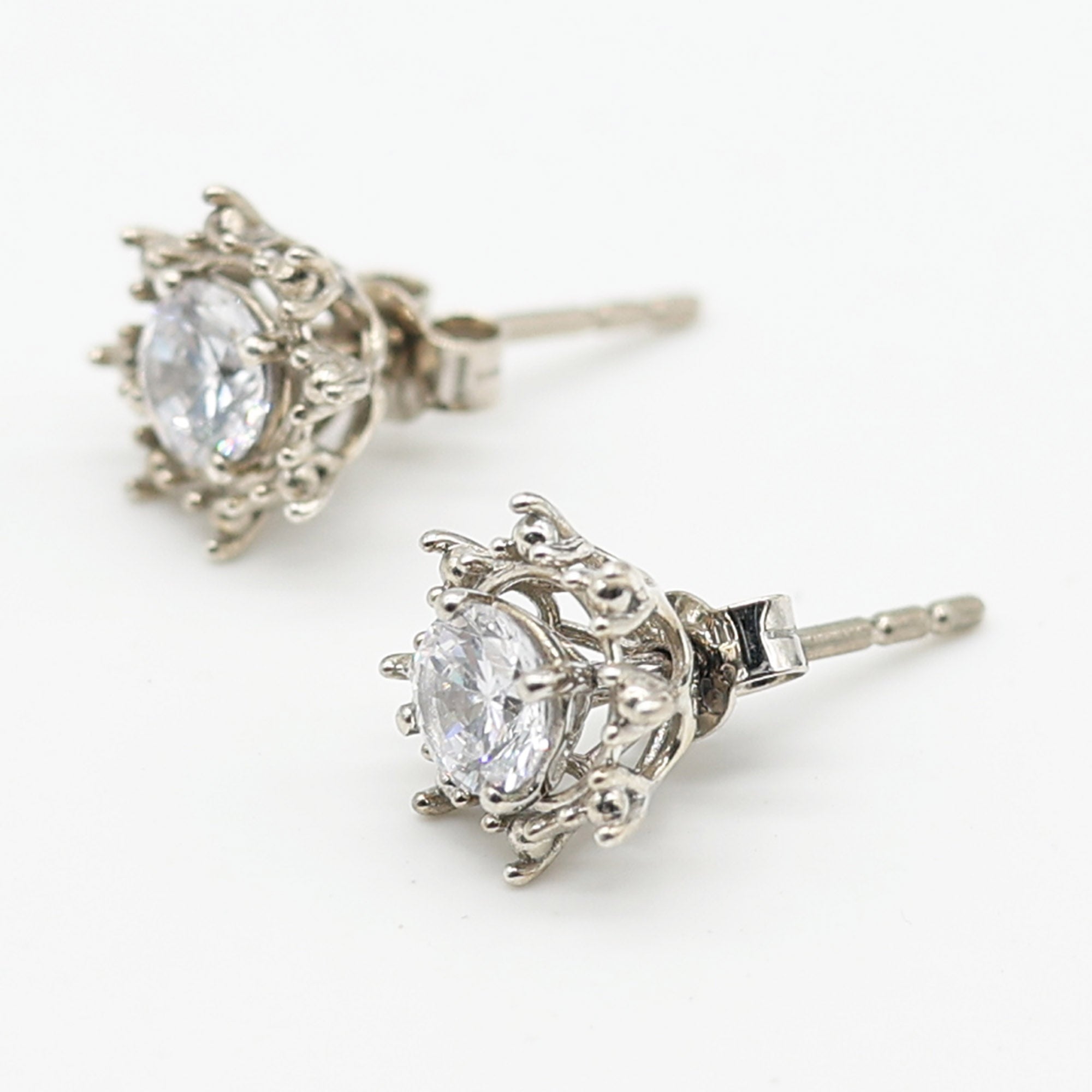 Sunburst American Diamond Stud Earrings