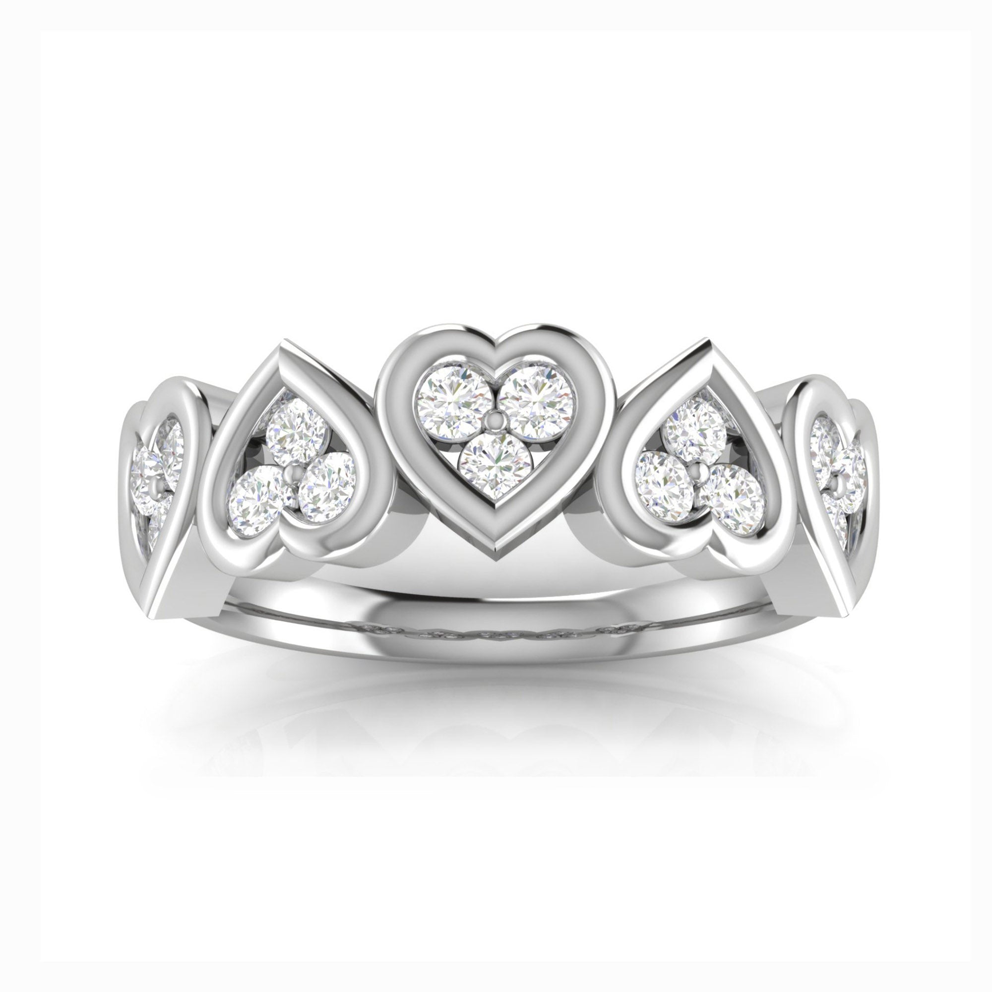 Multi Heart Adjustable Ring