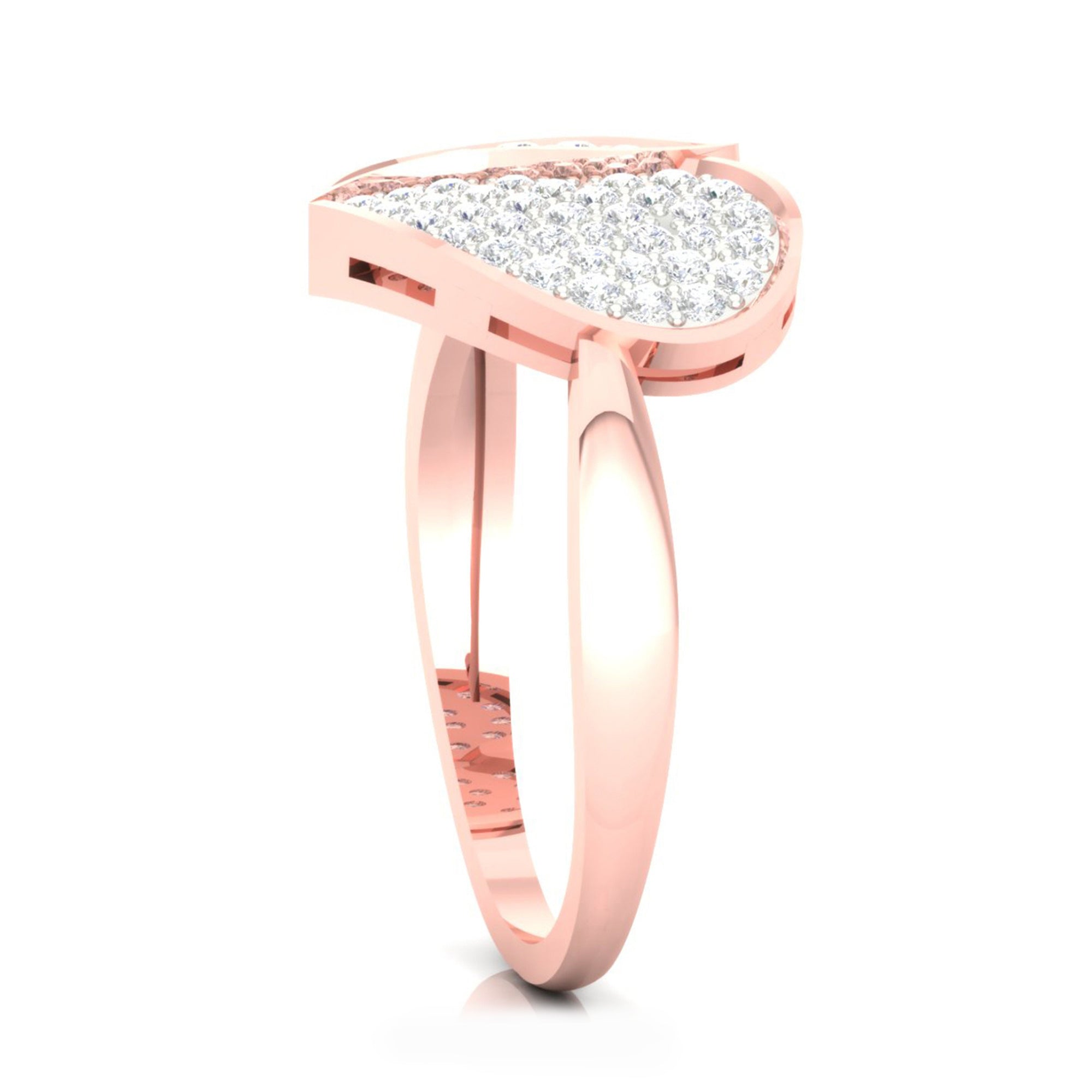 Heart Diamond Adjustable Ring