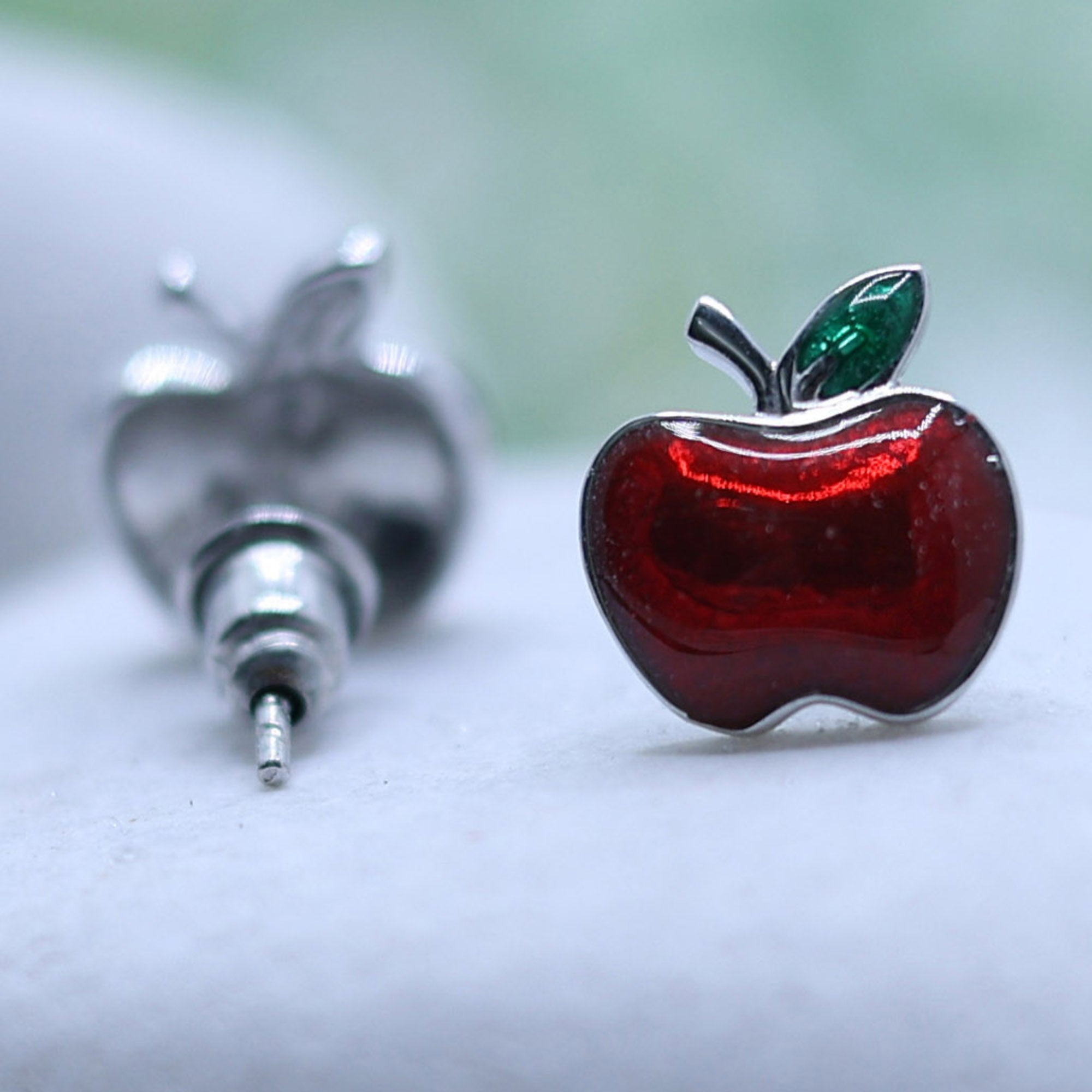 Kids Apple Stud Earrings