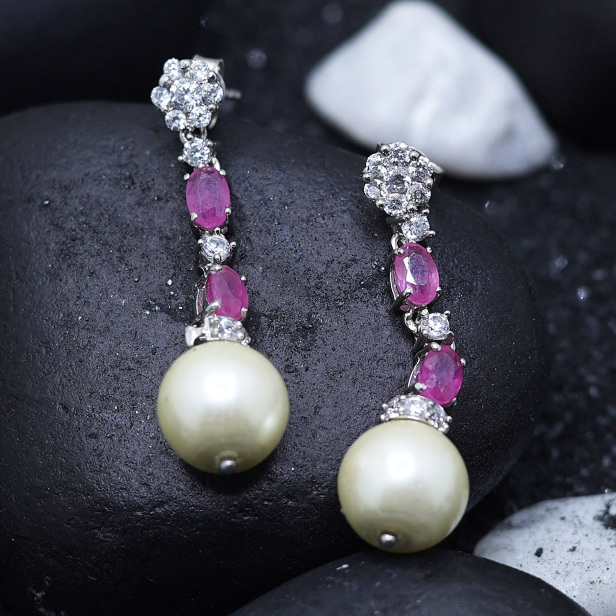 Princess Jodhaa Ruby Dangle Earrings