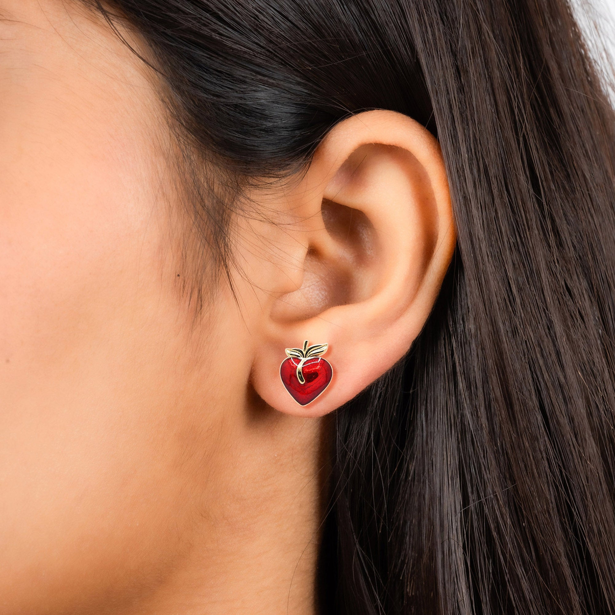 Apple Inspired Stud Earrings