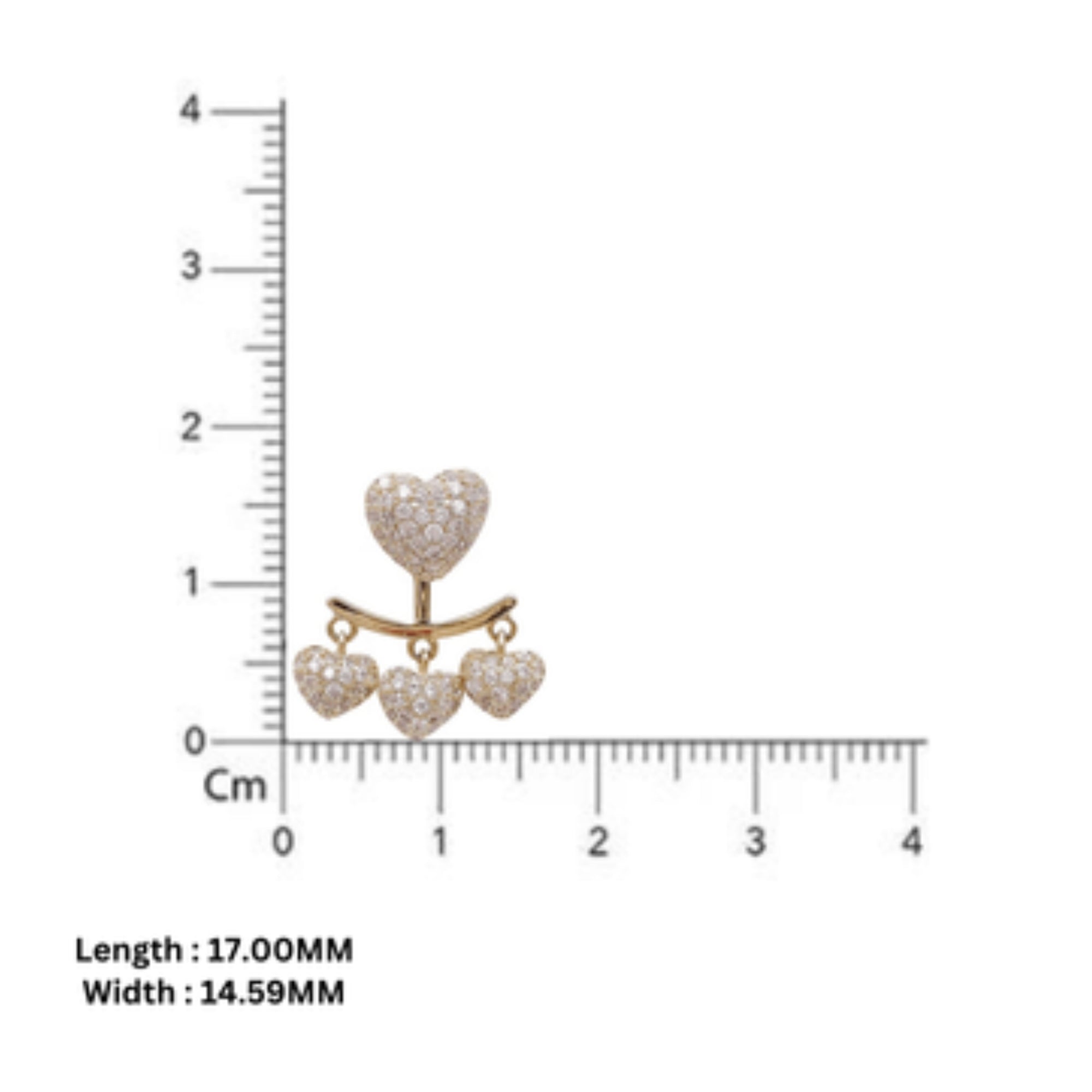 Classic Multi Heart Diamond Earrings