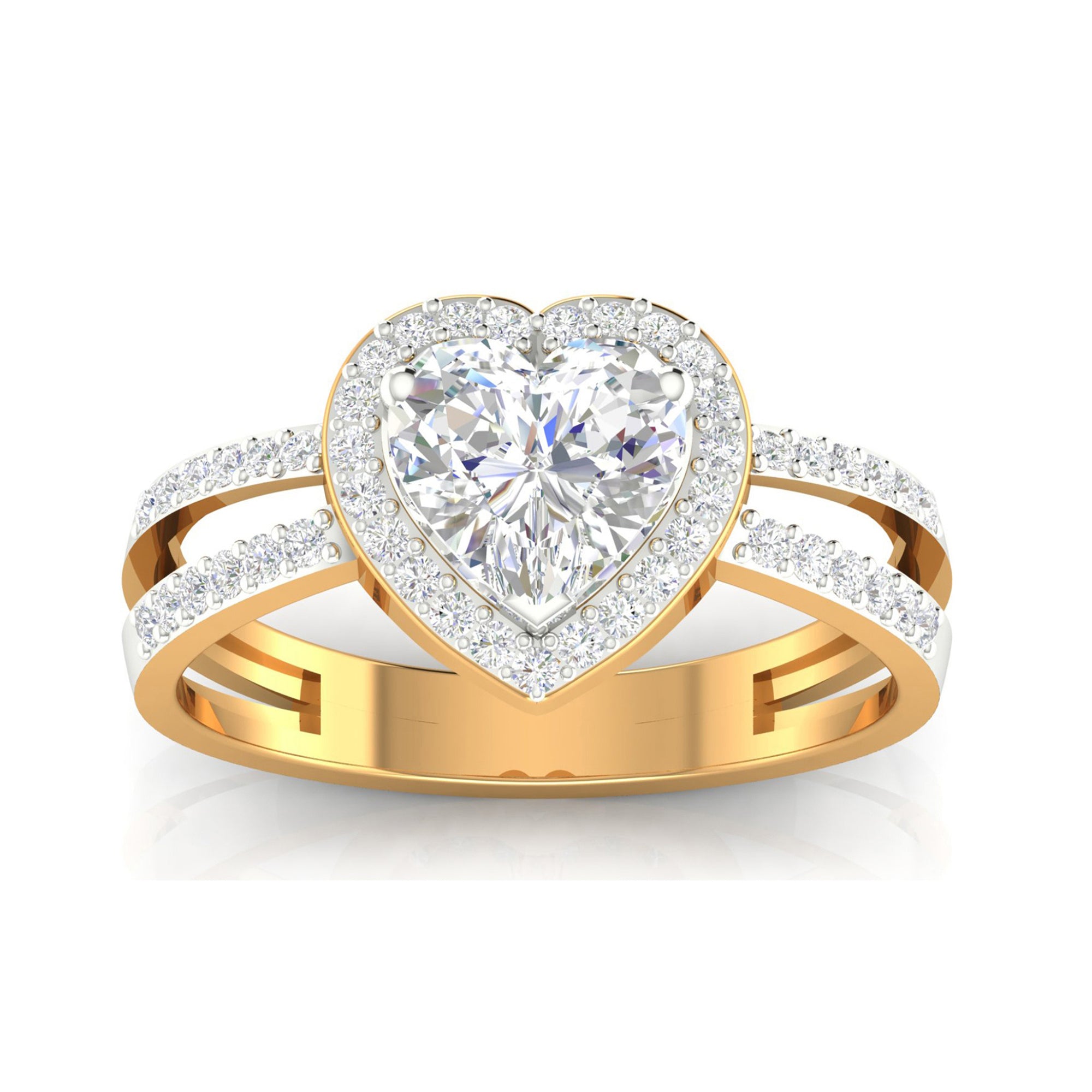 Luminous Heart Halo Ring