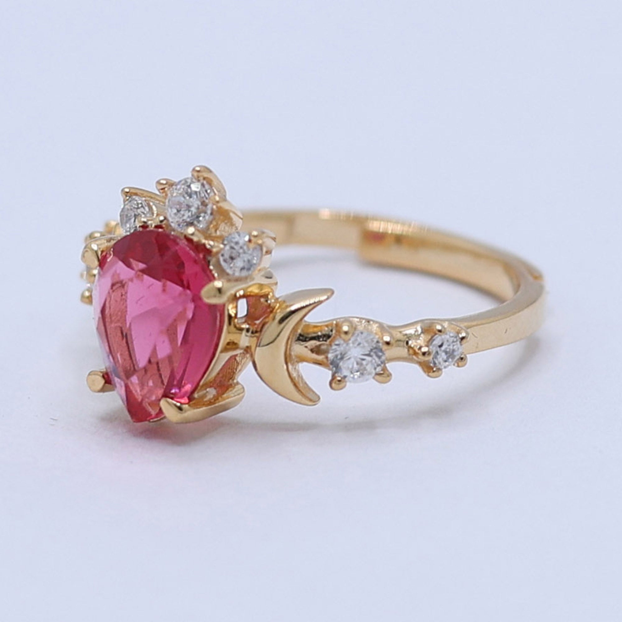 Cosmic Elegance Pink Sapphire Ring