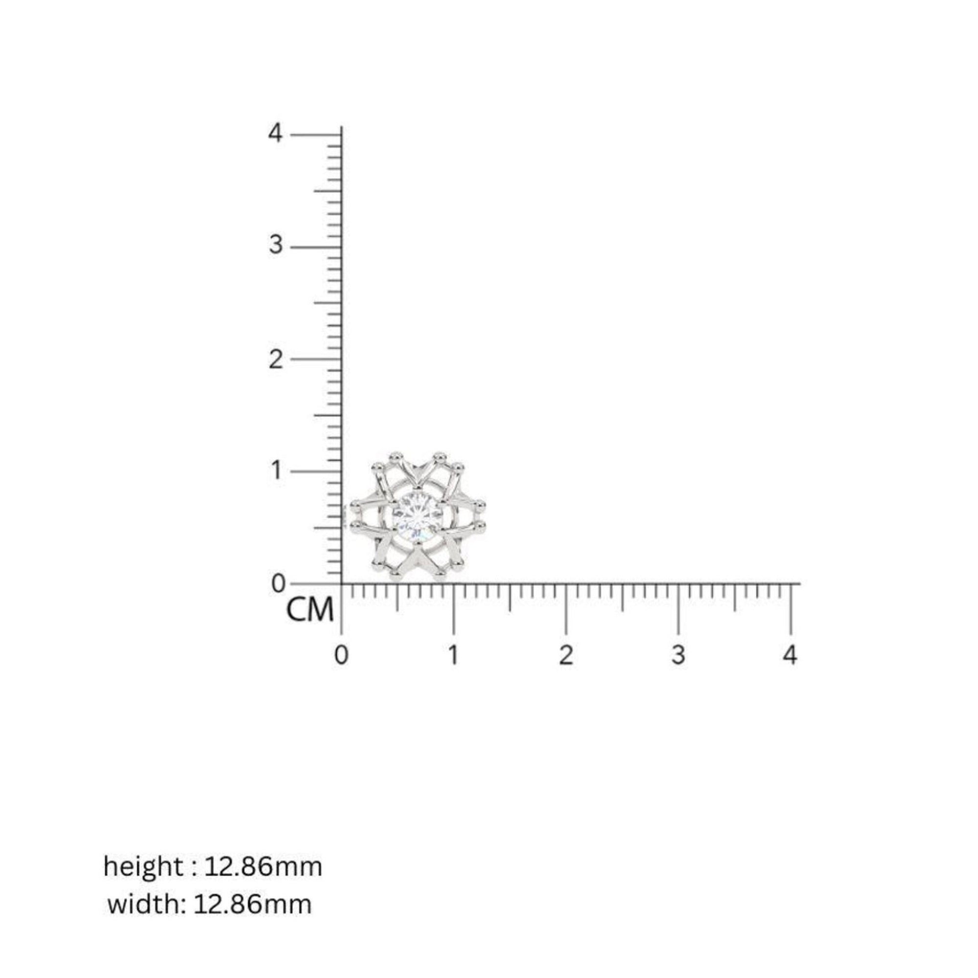 Starburst Geometric Silver Stud Earrings