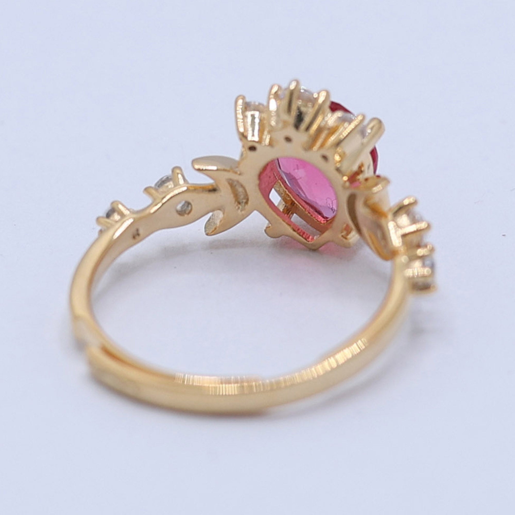 Cosmic Elegance Pink Sapphire Ring