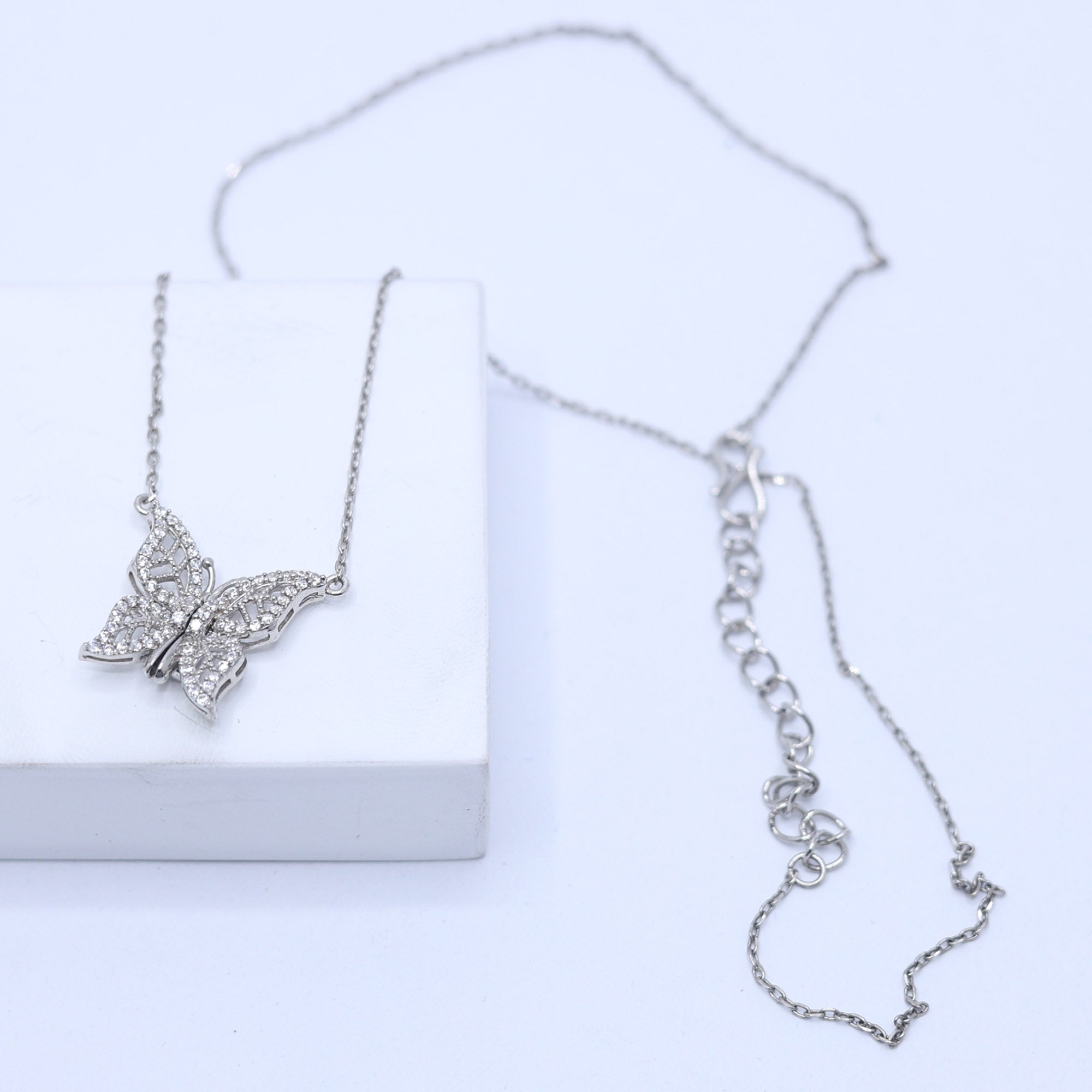 Luxury Silver Butterfly Pendant