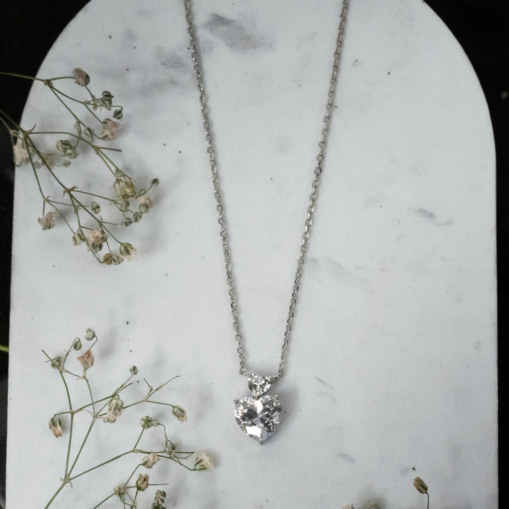 Two Heart Diamond Pendant