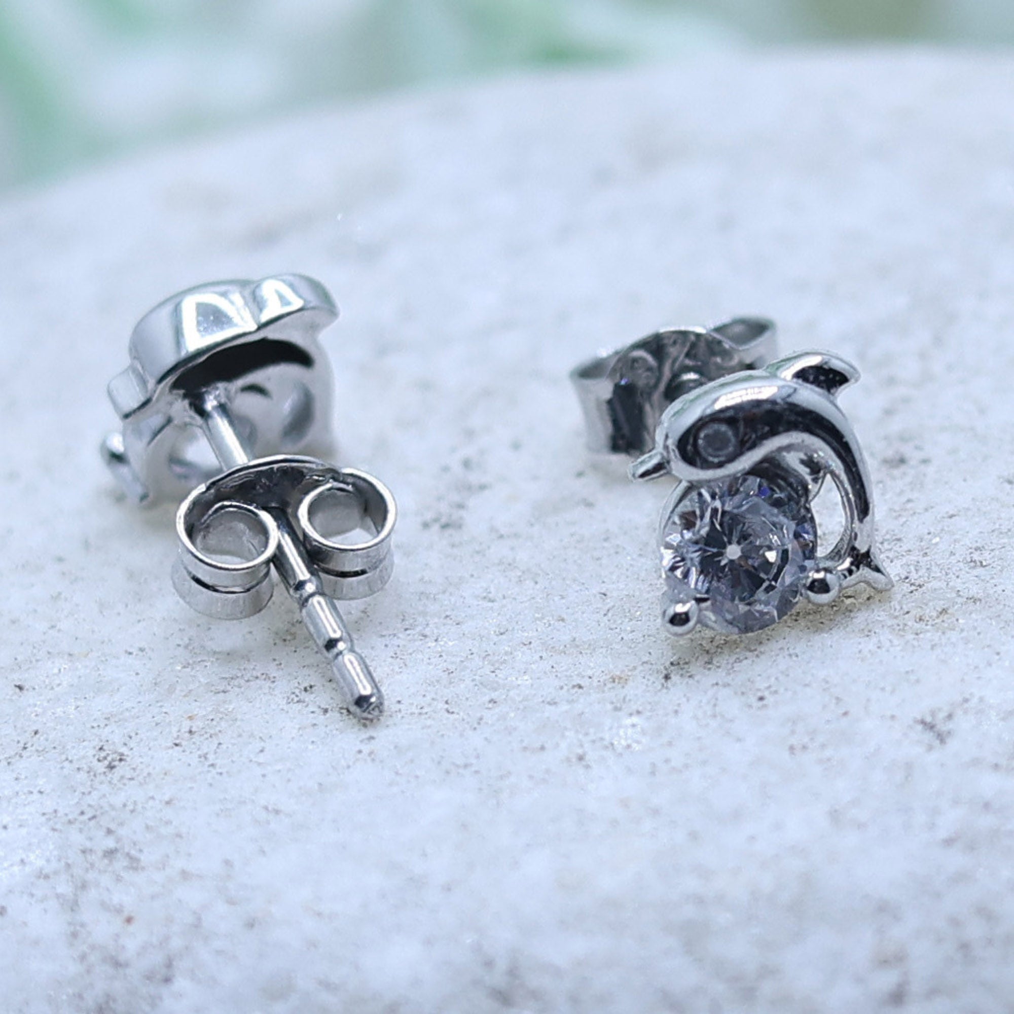 Cute Dolphin Stud Earrings