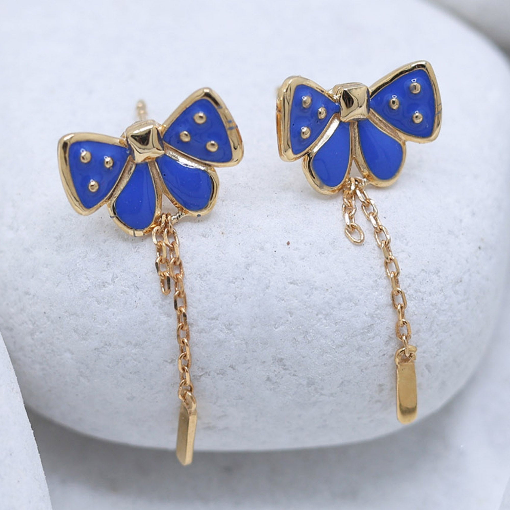Charming Kids Bow Drop Earrings
