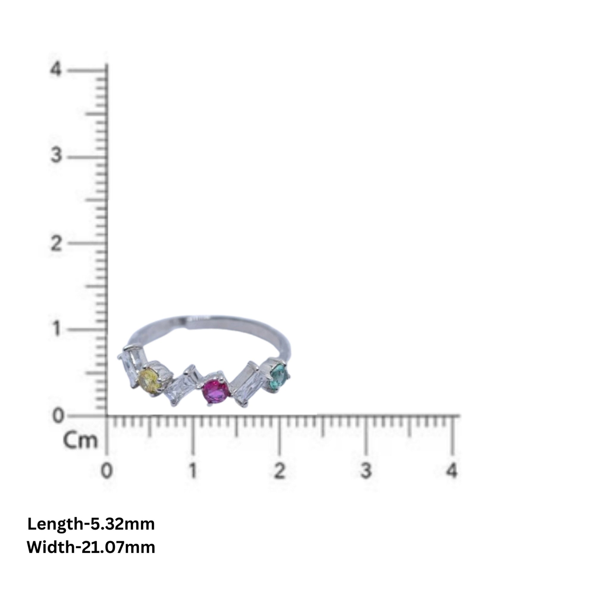 Zigzag Multi Stone Ring