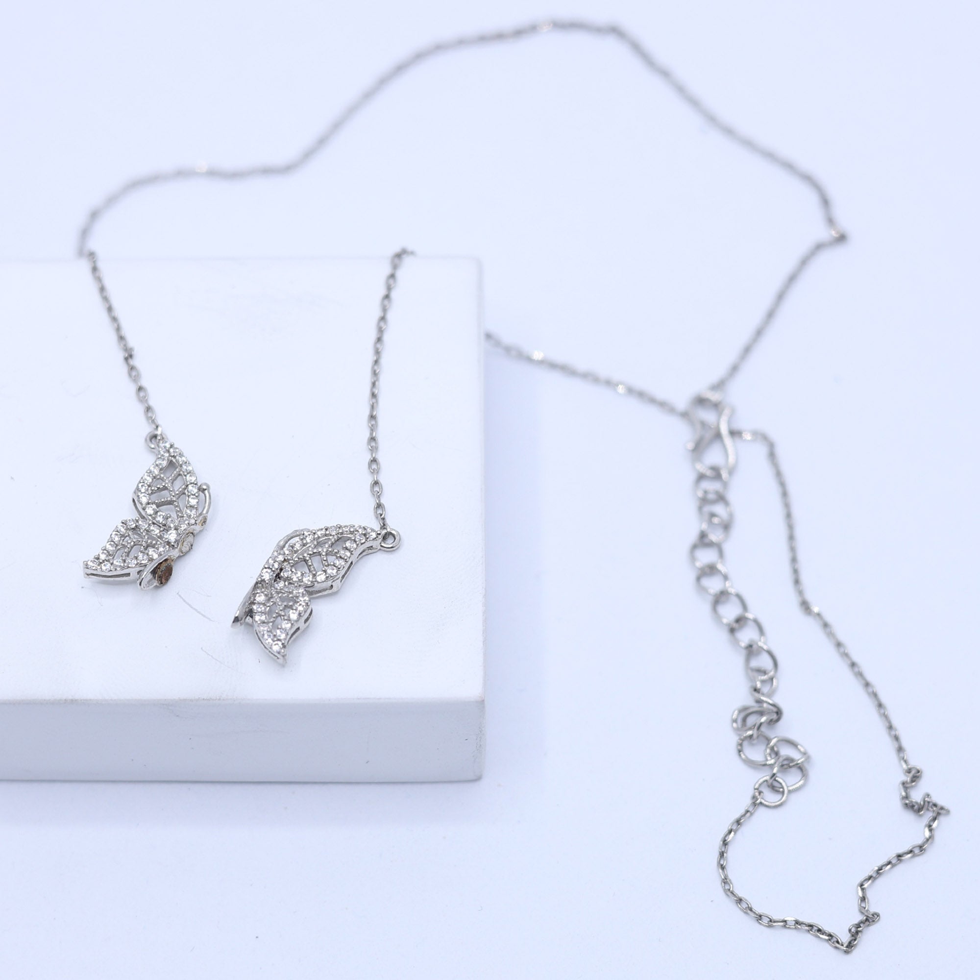 Luxury Silver Butterfly Pendant