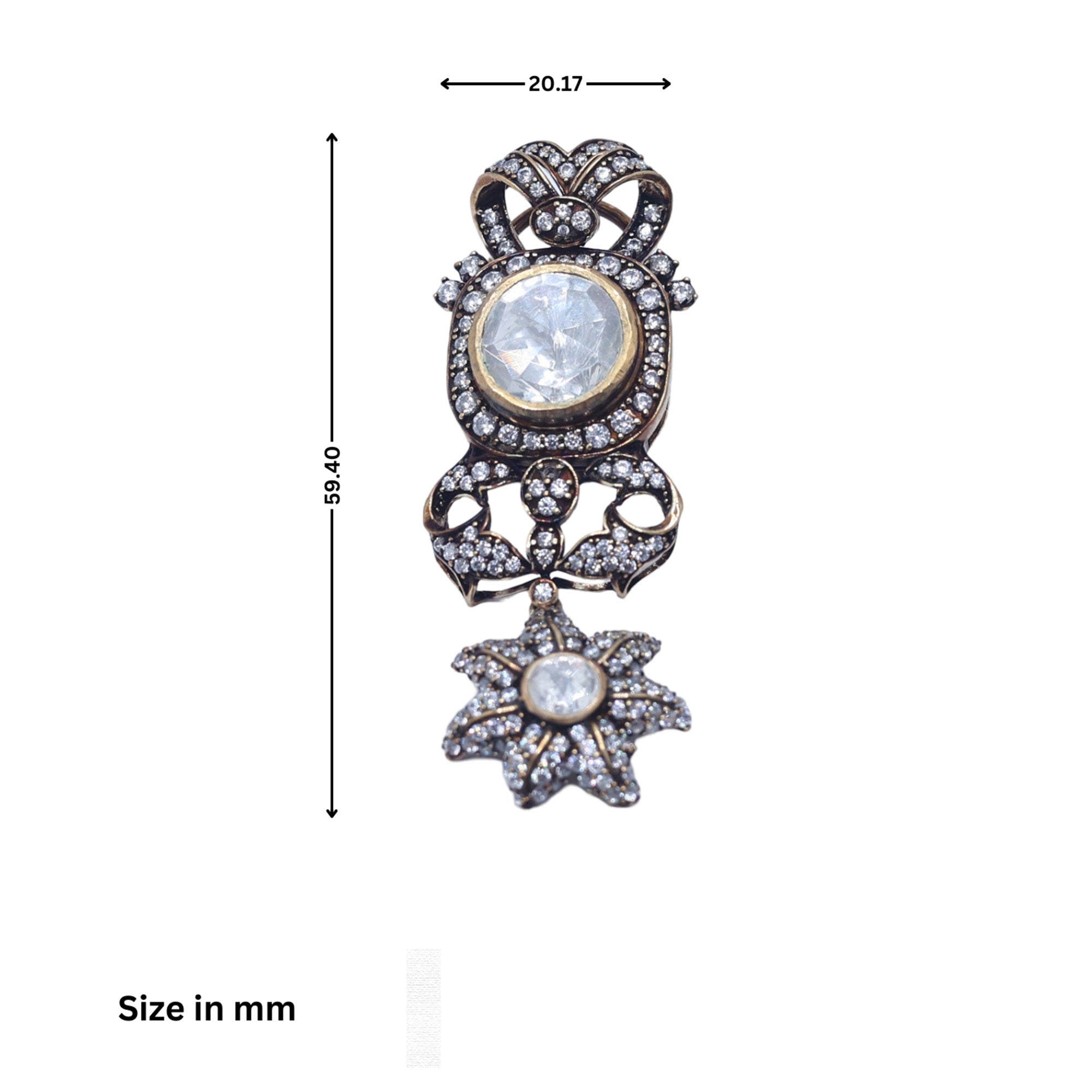 Queen Anarkali Floral Dangler
