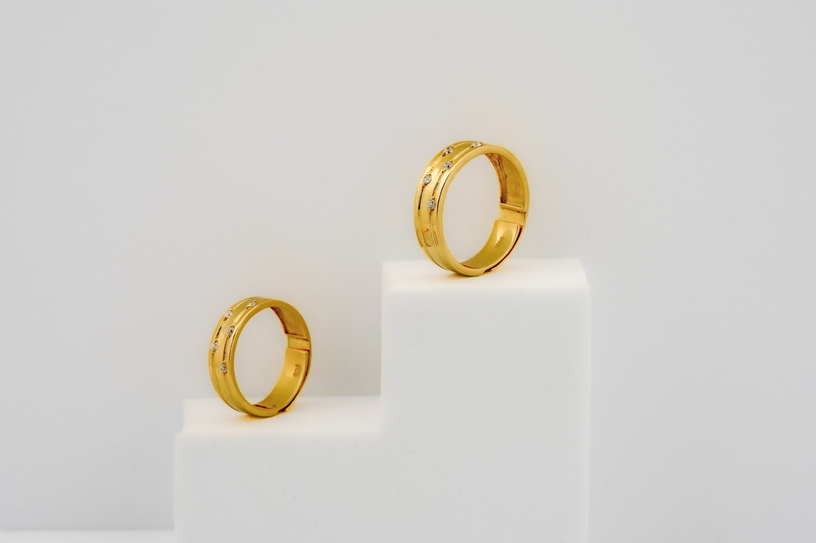 Gold Plated Couple Diamond Band
