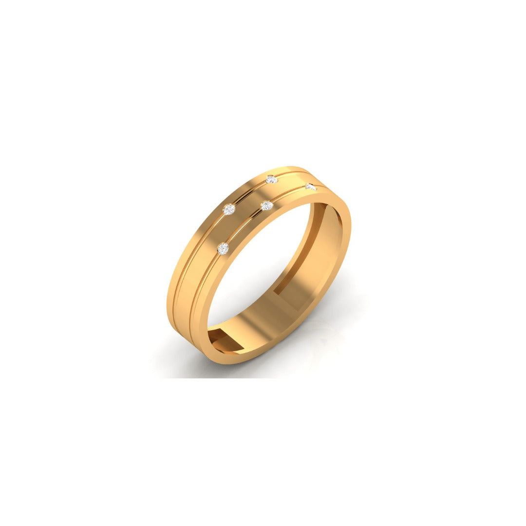 Gold Plated Couple Diamond Band