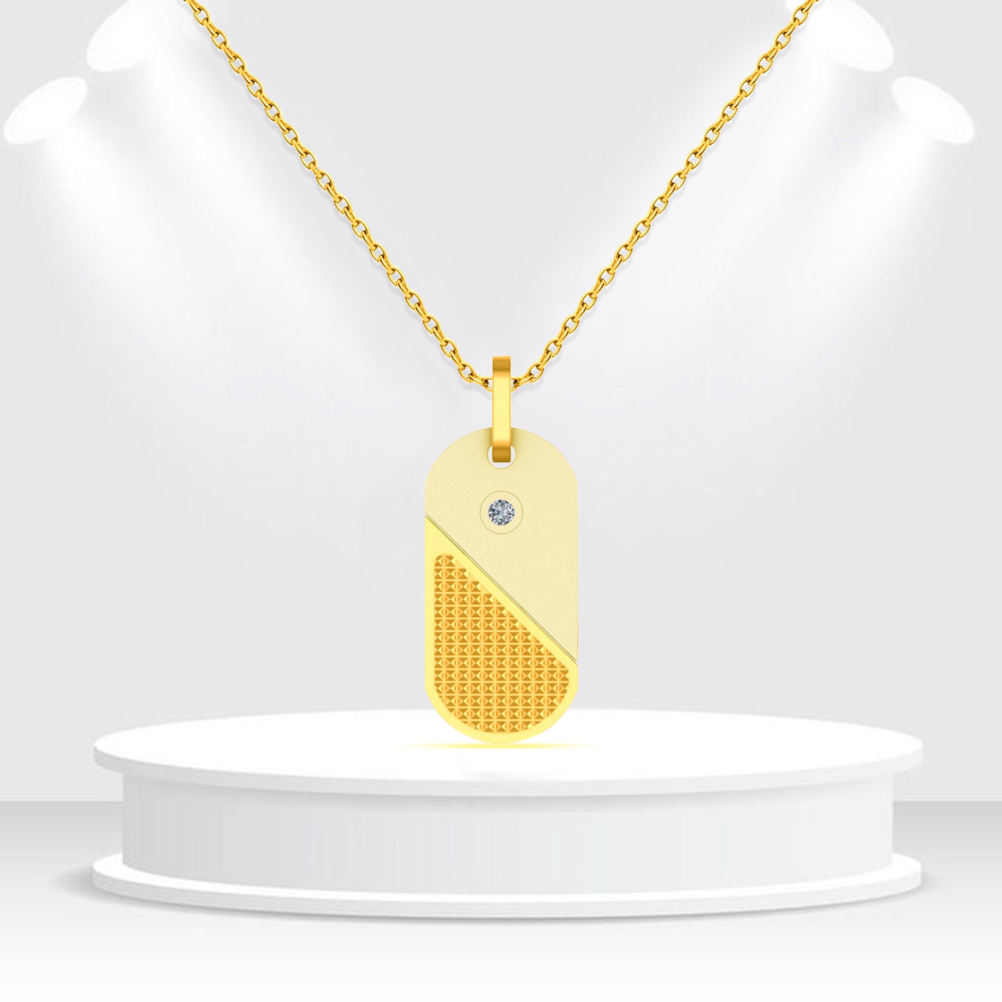 Stylish Men’s Vermeil Yellow Gold Plated Pendant