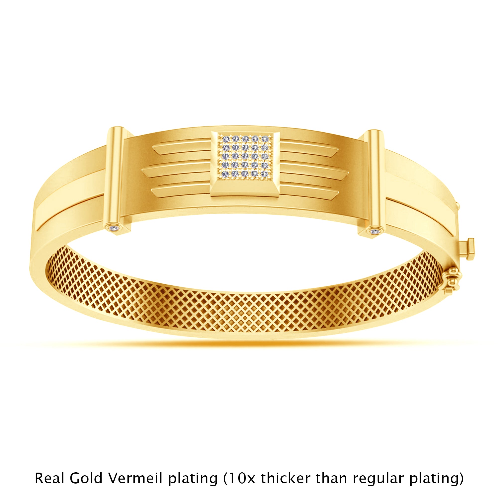 Modern Yellow Gold Plated Men’s Kada