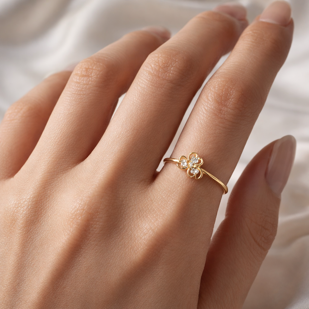 Gold Plated Triple Heart Ring