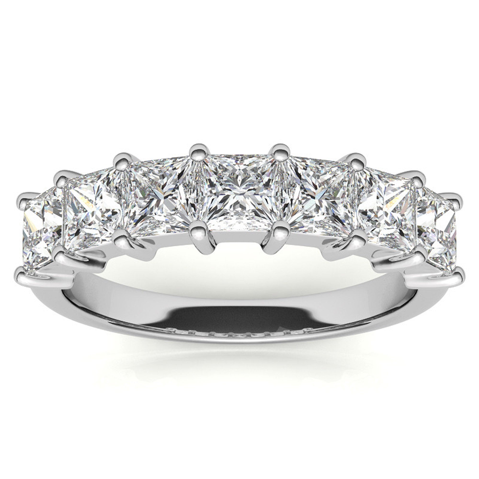 Princess Cut Seven Stone Ring